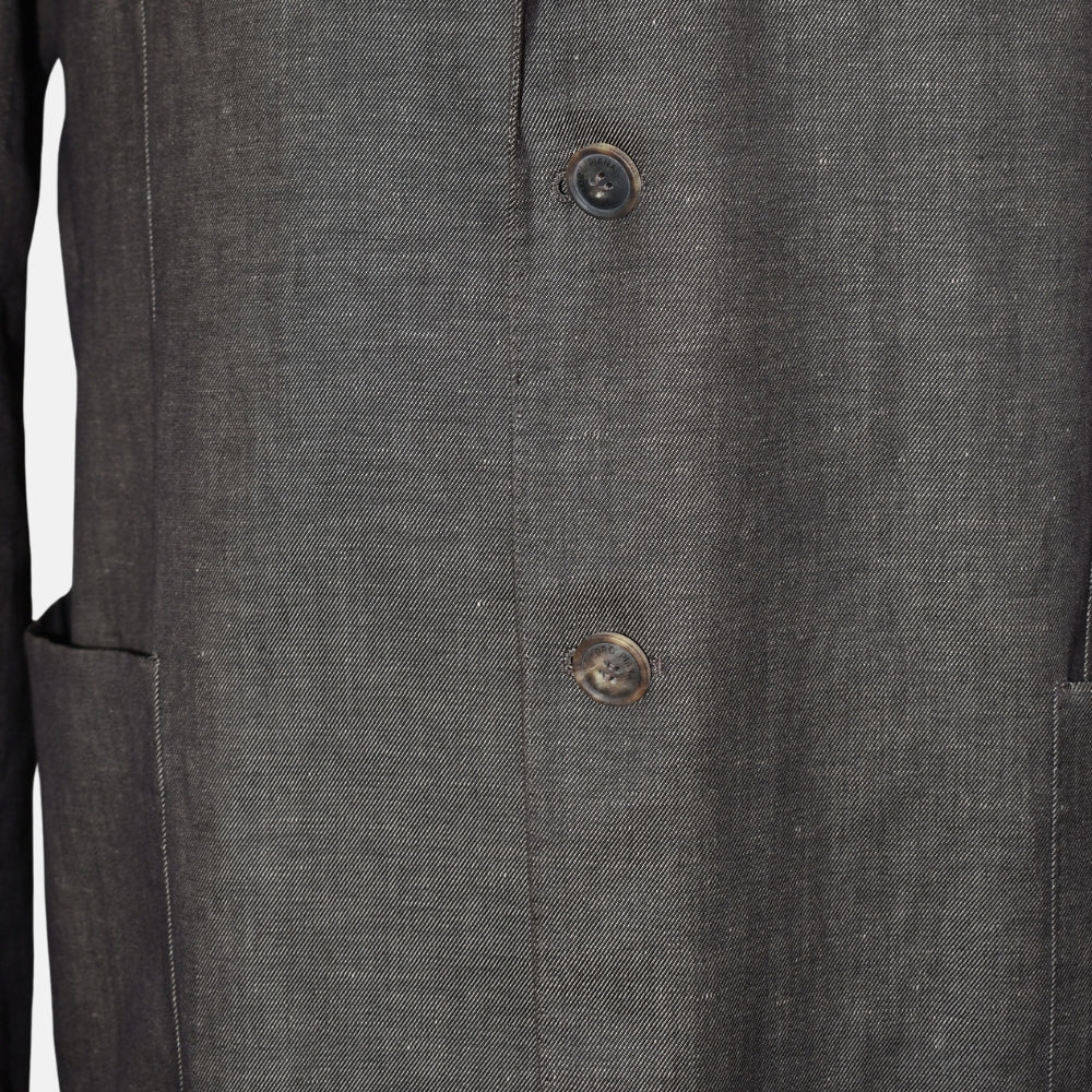 Brown Blazer Linen Cotton