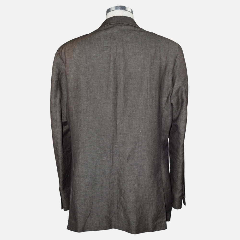 Brown Blazer Linen Cotton