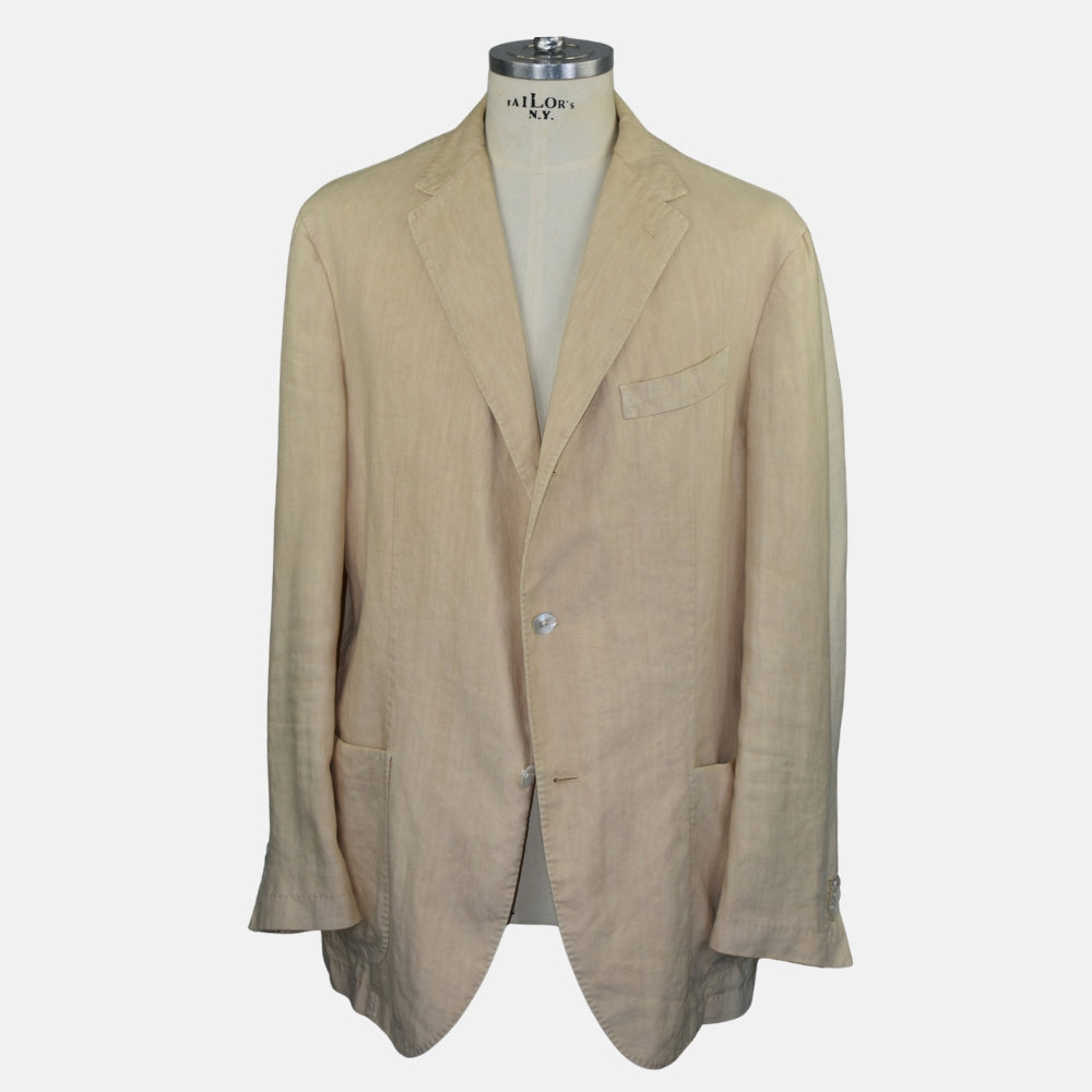 Beige Linen Blazer