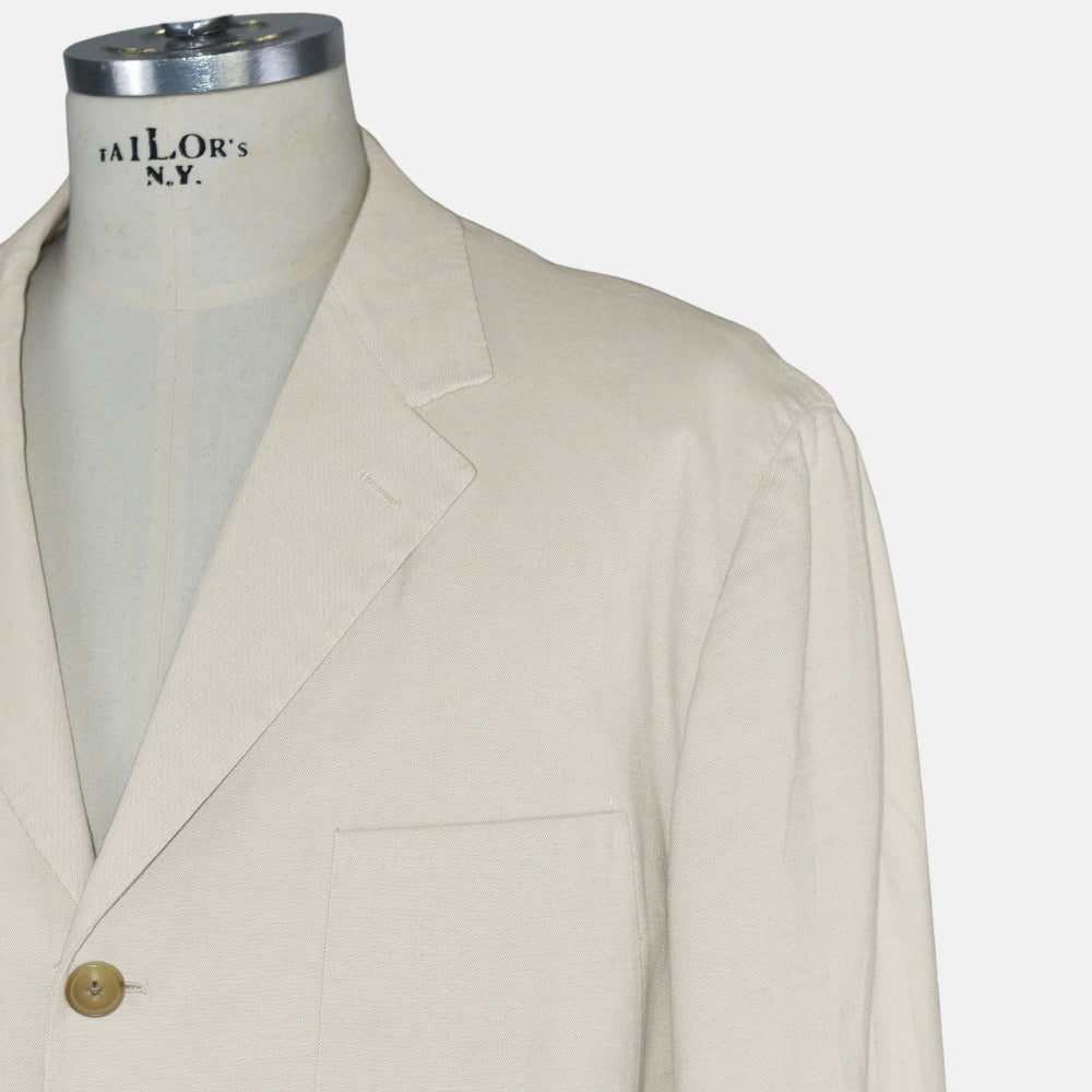 Offwhite Linen Blazer Cotton