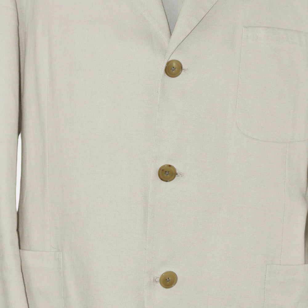Offwhite Linen Blazer Cotton
