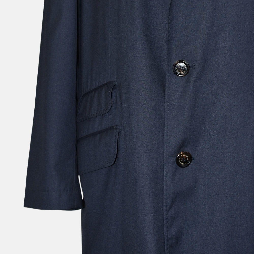 Navy Light Coat Virgin Wool / Silk