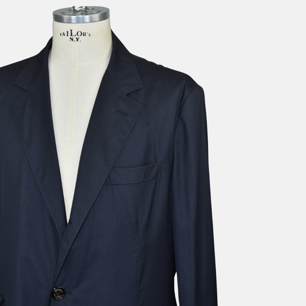 Navy Light Coat Virgin Wool / Silk