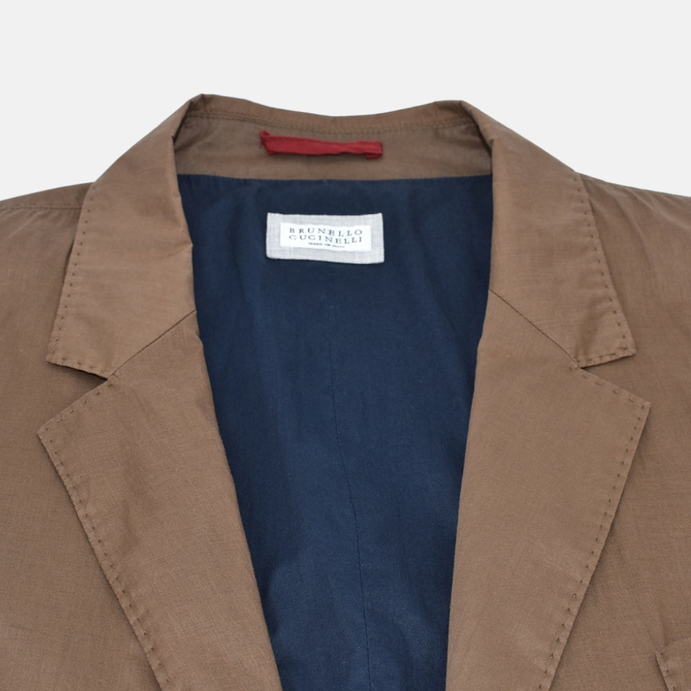 Brown Cotton Blazer