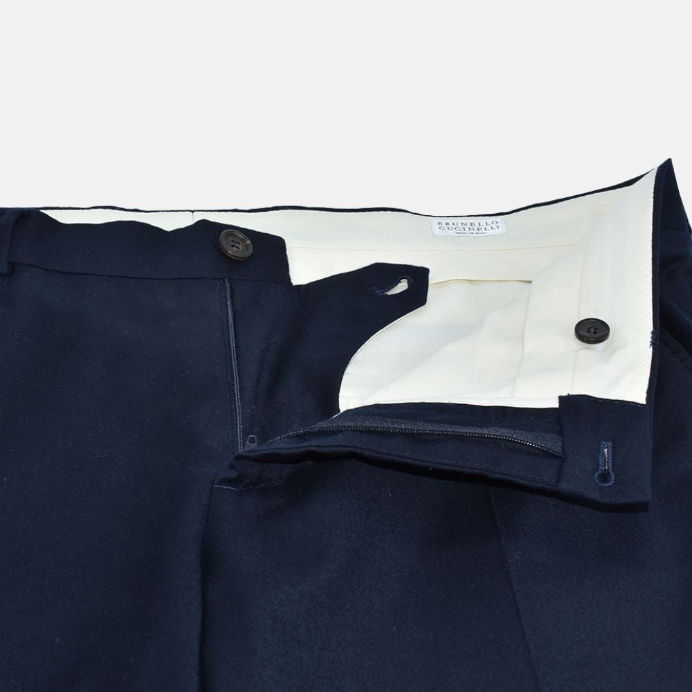 Navy Cashmere Suit Virgin Wool/Silk