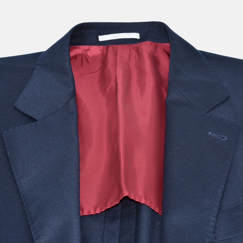Navy Cashmere Suit Virgin Wool/Silk