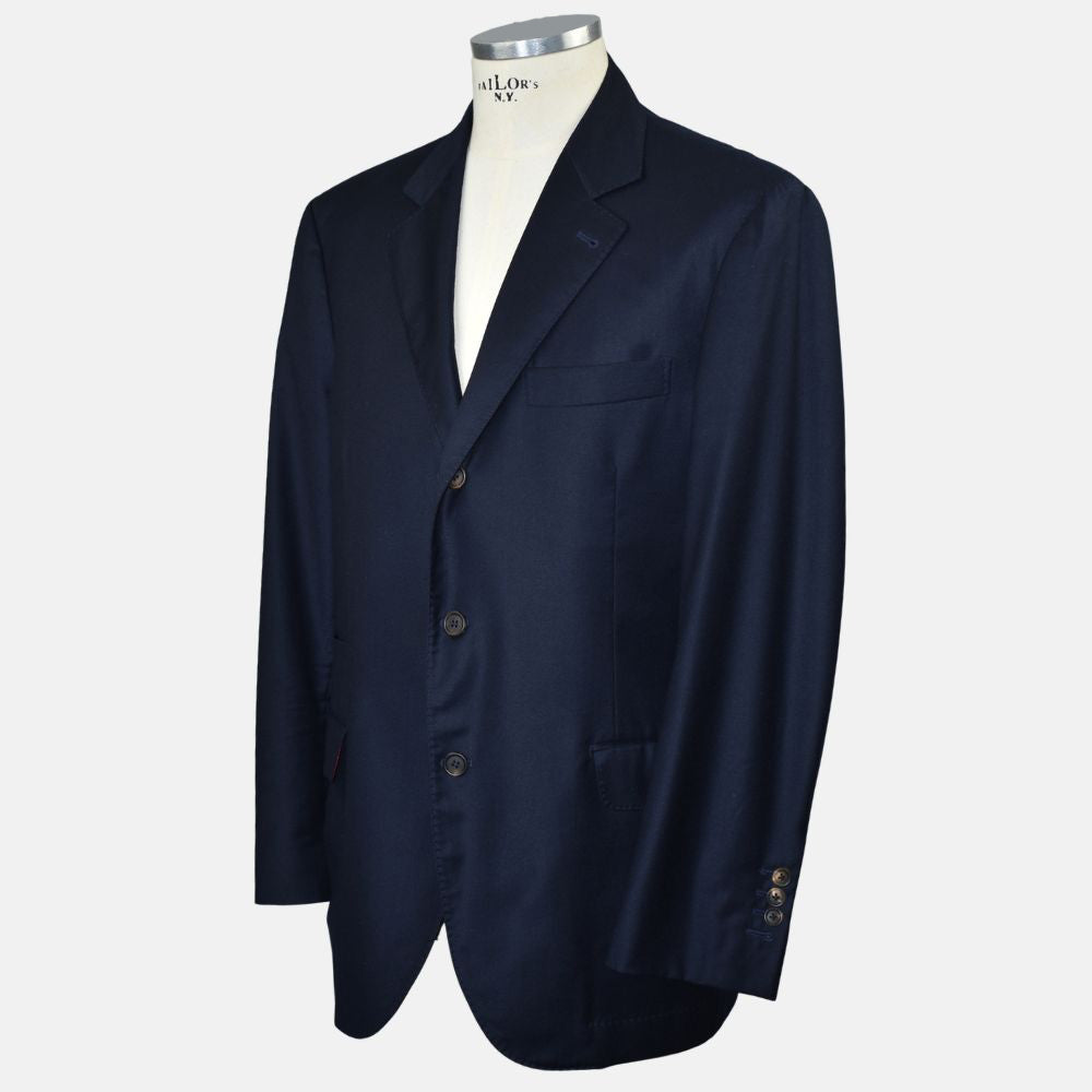 Navy Cashmere Suit Virgin Wool/Silk