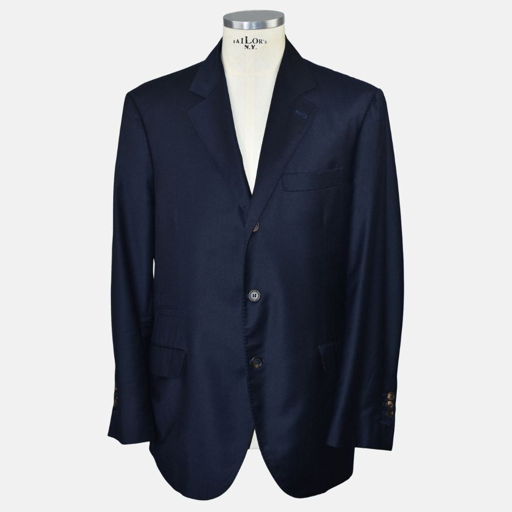 Navy Cashmere Suit Virgin Wool/Silk
