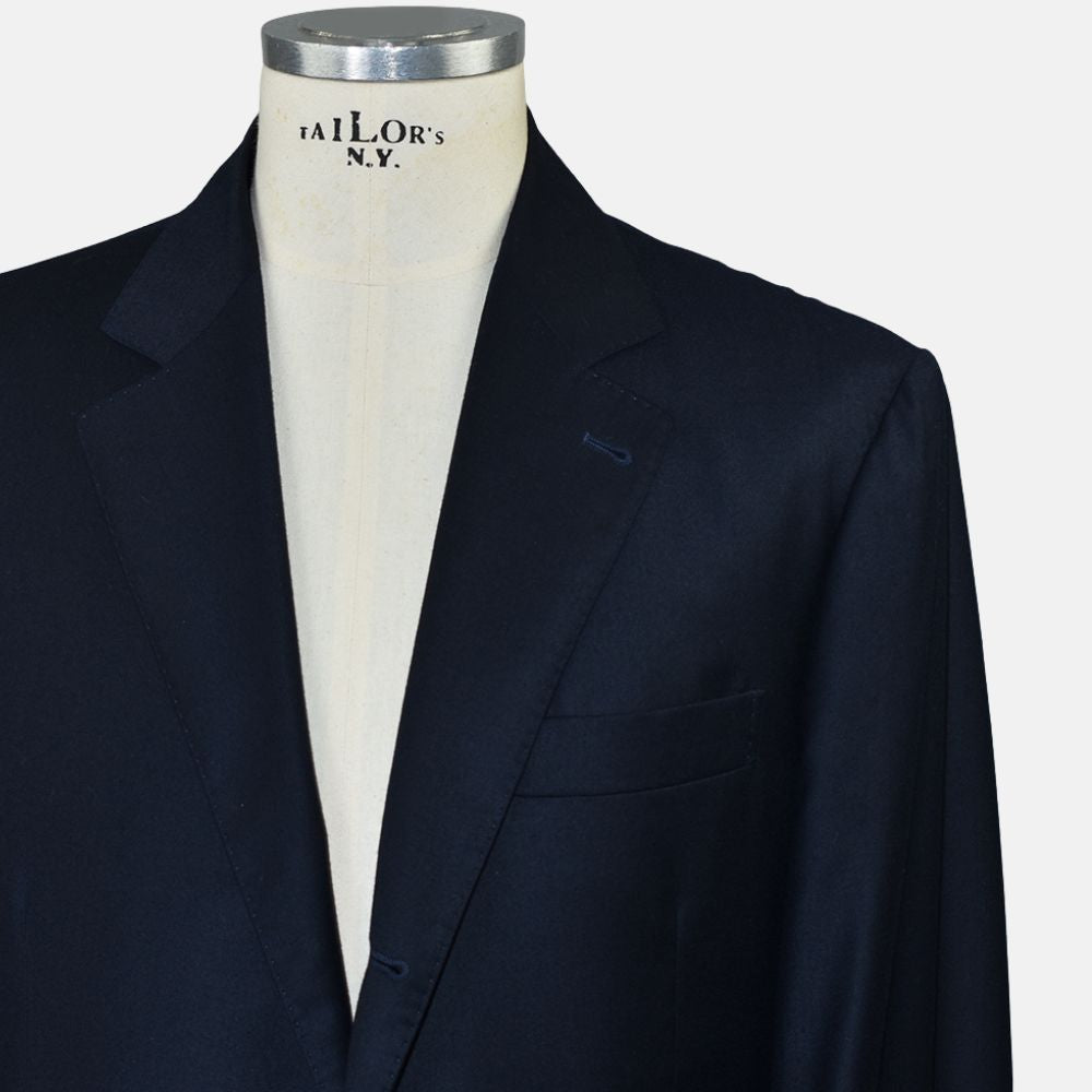 Navy Cashmere Suit Virgin Wool/Silk