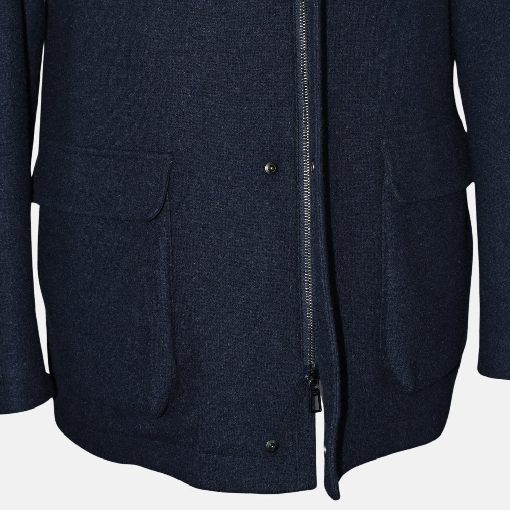 Navy Cashmere "Winter Voyager" Jacket