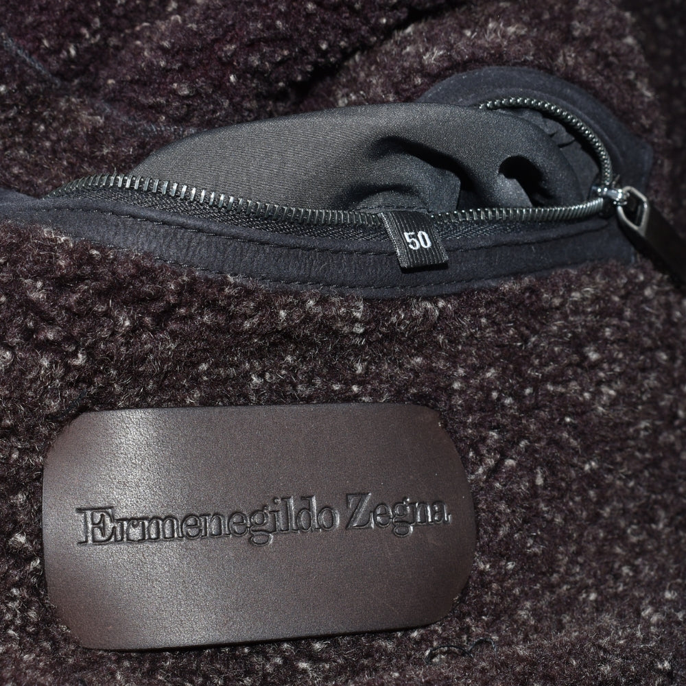 Black Hooded Shearling Jacket