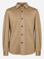 Linen Deconstructed Overshirt Jacket