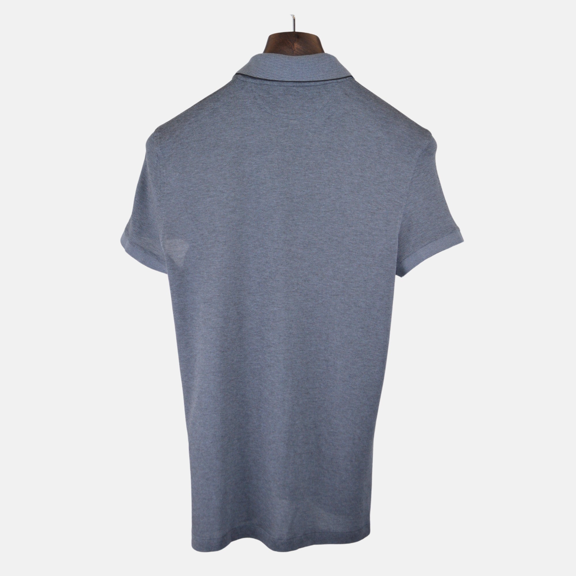 Grey/Black Poloshirt made of Cotton/Viscose/Cashmere (EU 46)