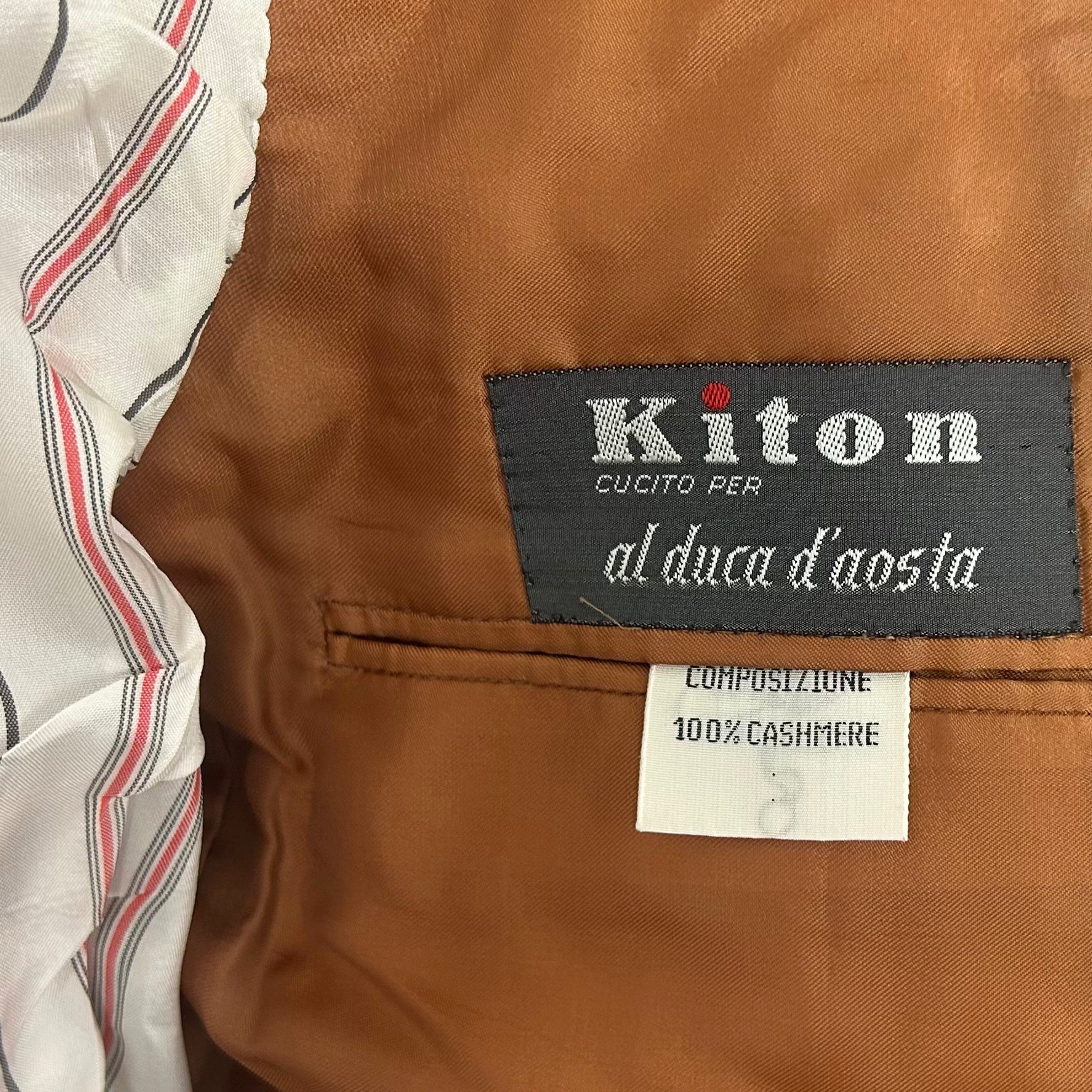 Orange Herringbone Blazer made of Cashmere (EU 52)