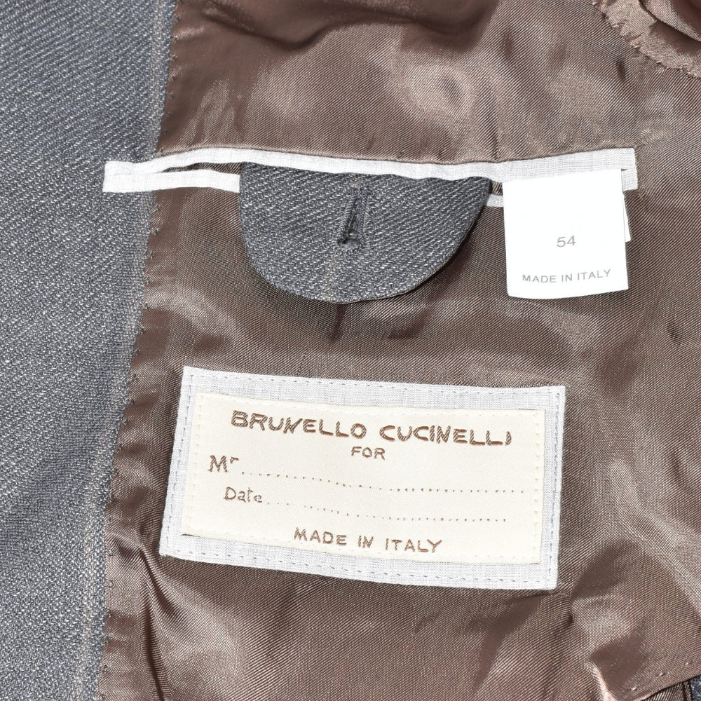 Grey Striped Blazer made of Linen/Wool/Silk (EU 54)