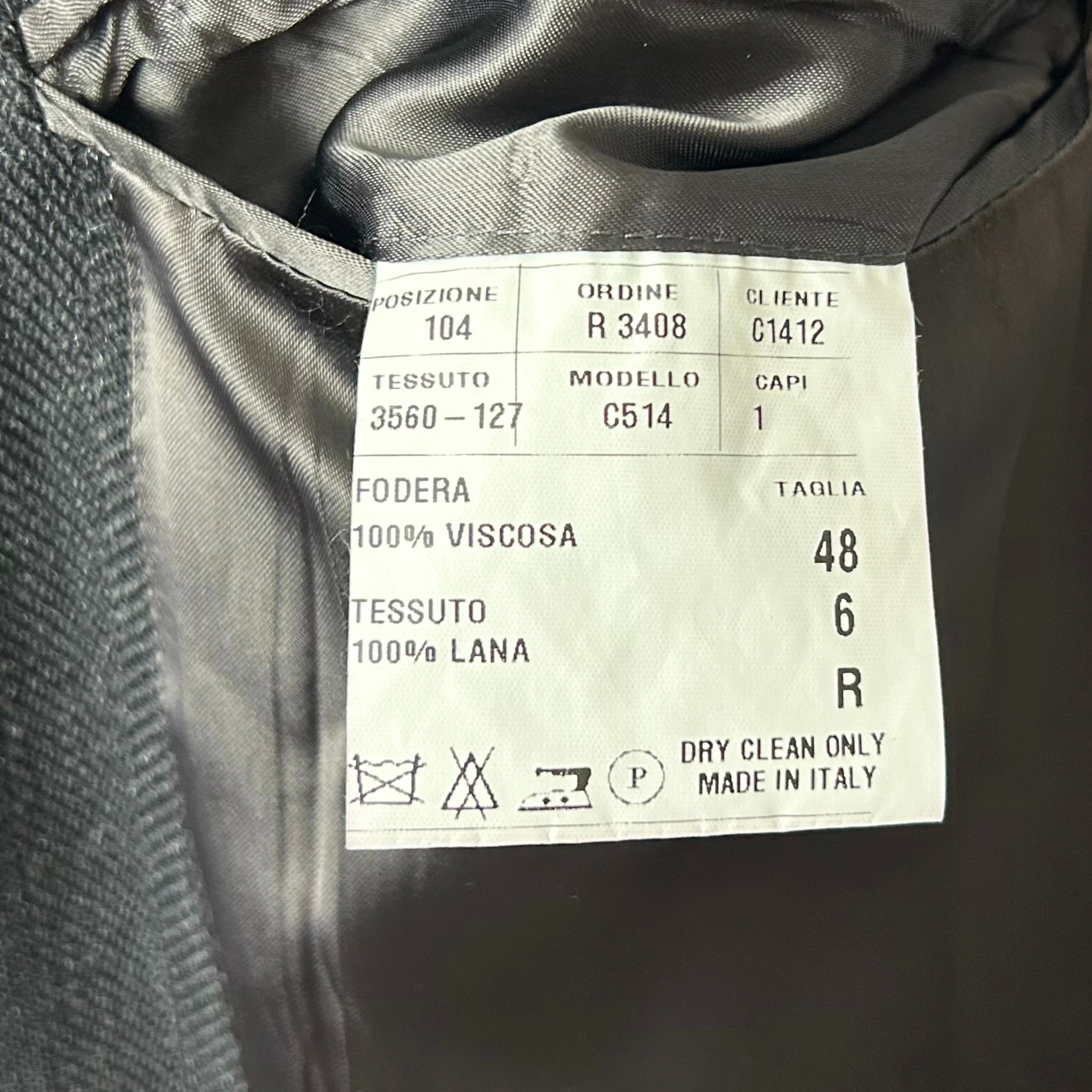 Anthracite Herringbone Coat made of Wool (EU 48)
