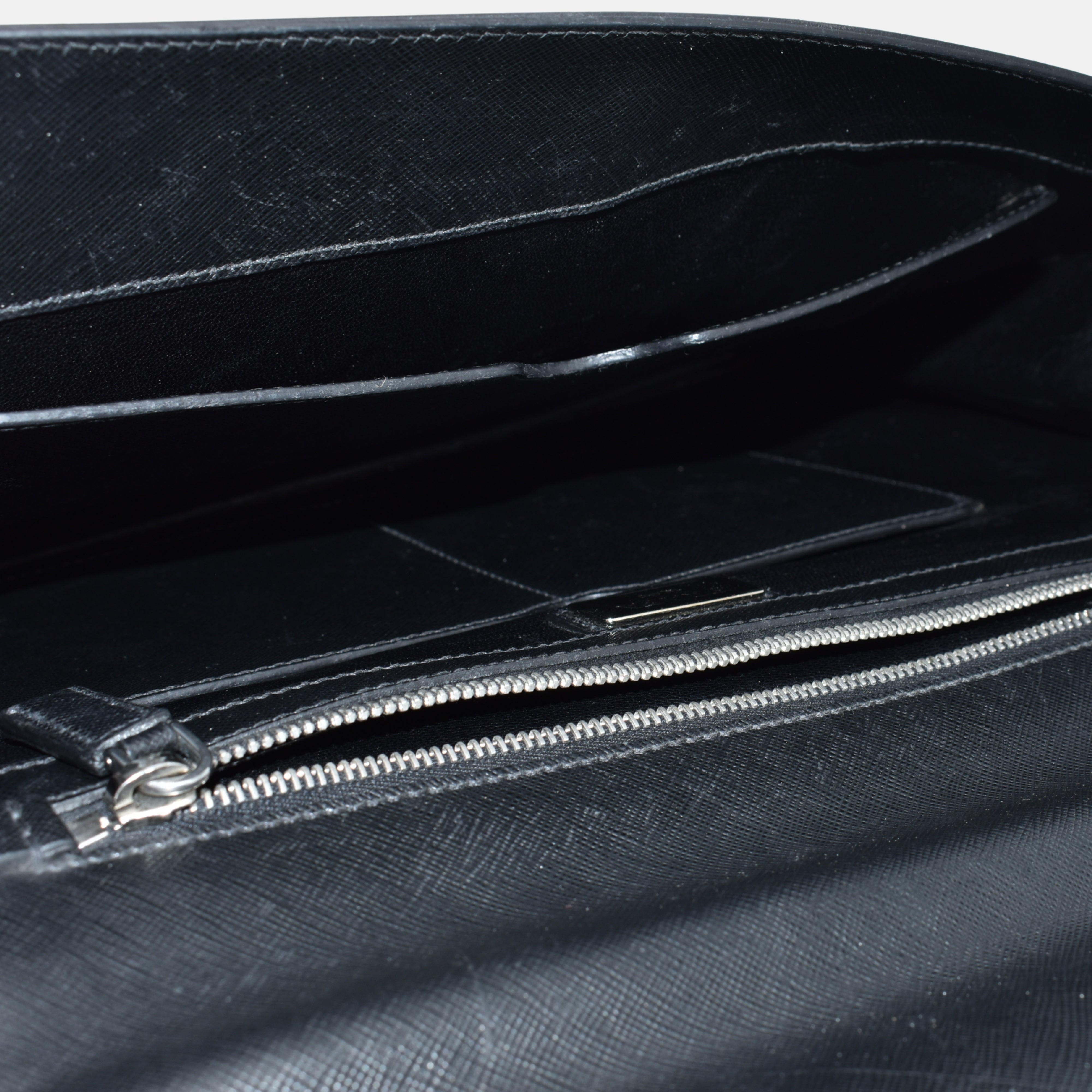 Black Briefcase made of Saffiano Leather (OS)