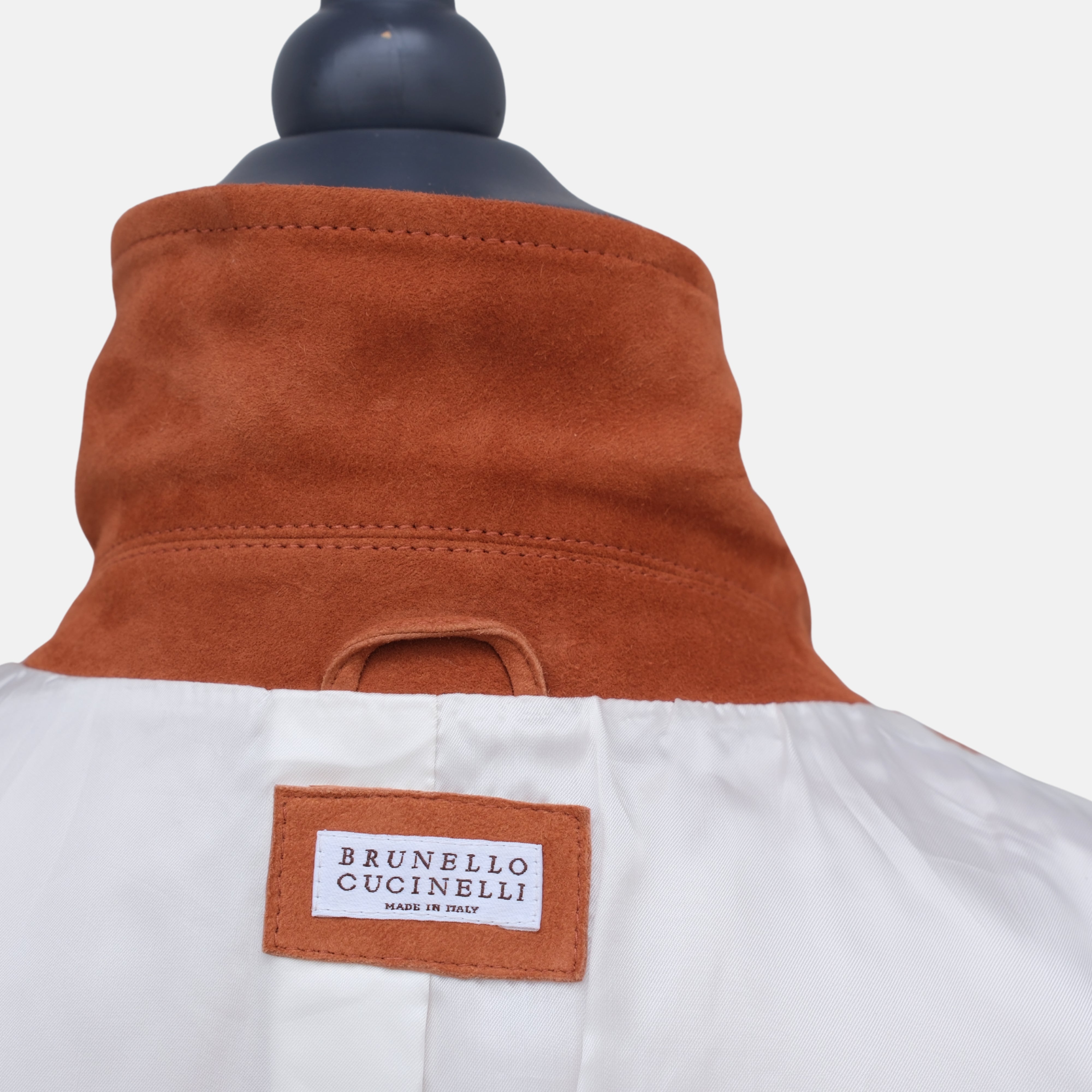 Terracotta Blouson Bomber Jacket made of Suede (M)