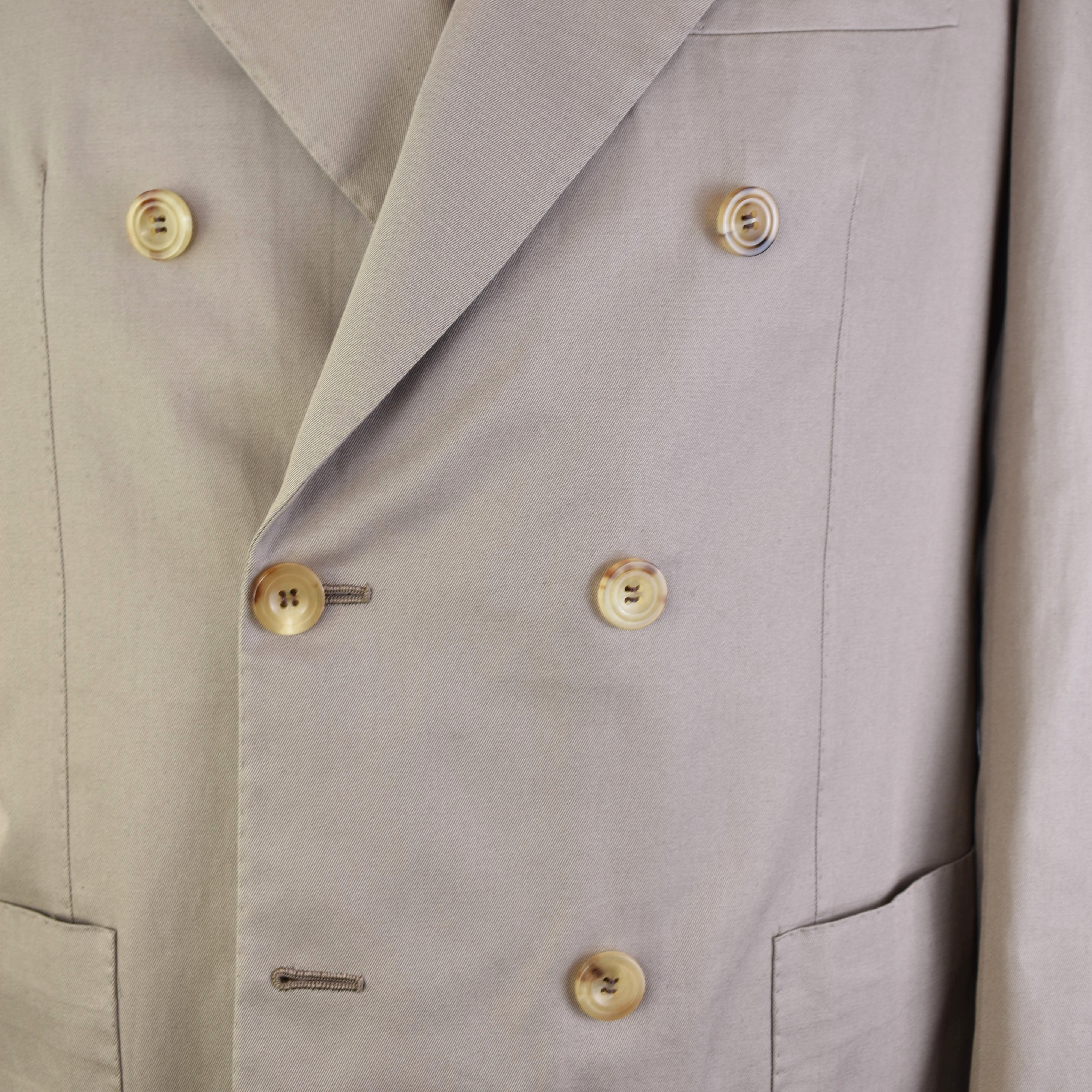 Beige Double Breasted Suit made of Cotton (EU 46, EU 48, EU 50, EU 52)