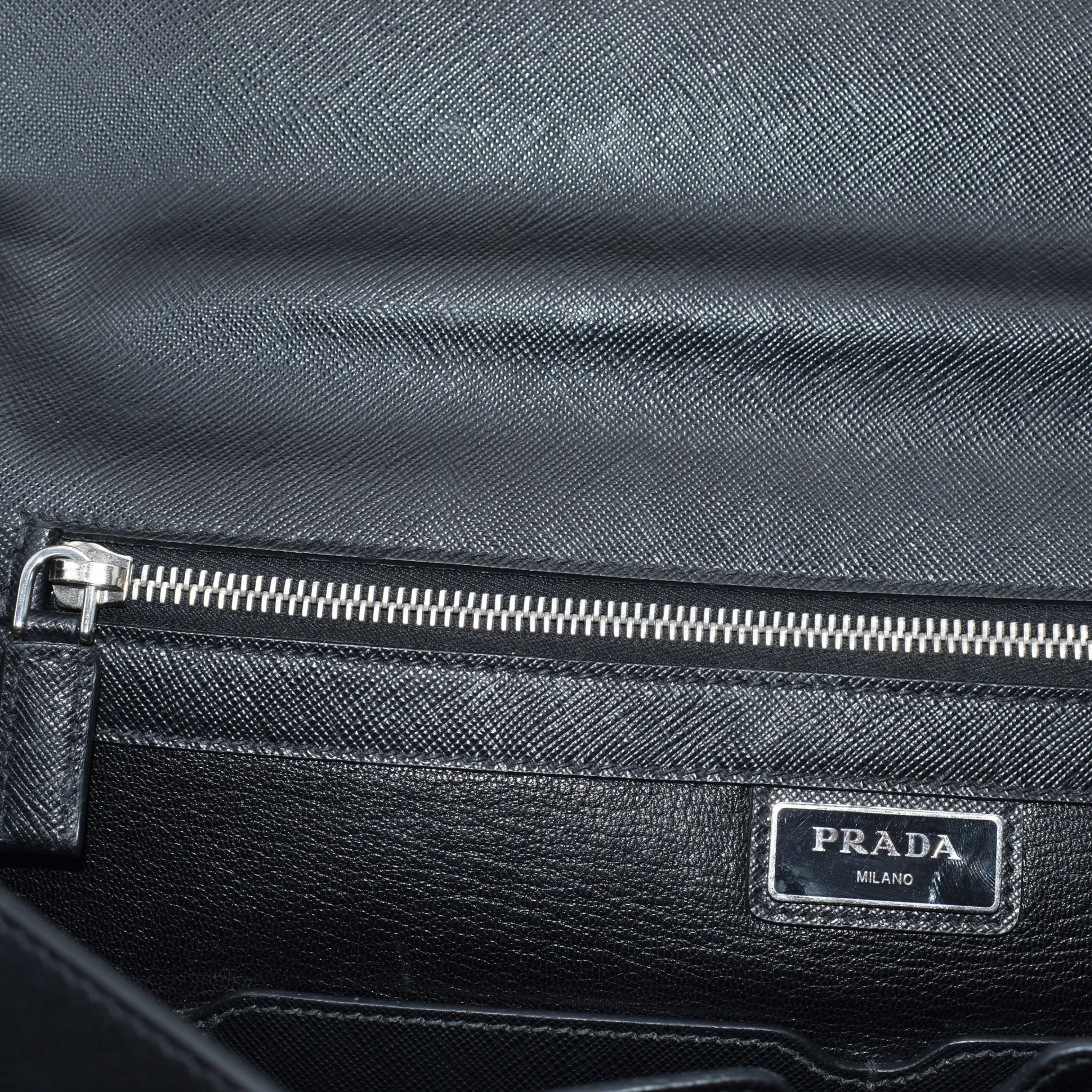 Black Briefcase made of Saffiano Leather (OS)