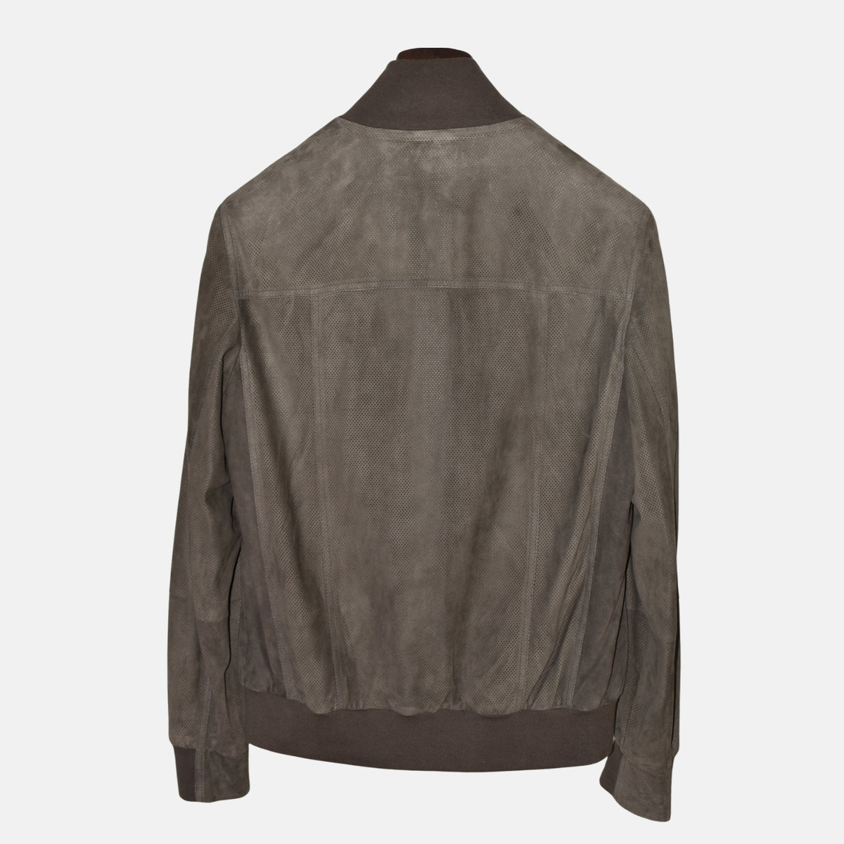 Olive Suede Leather Jacket (L)
