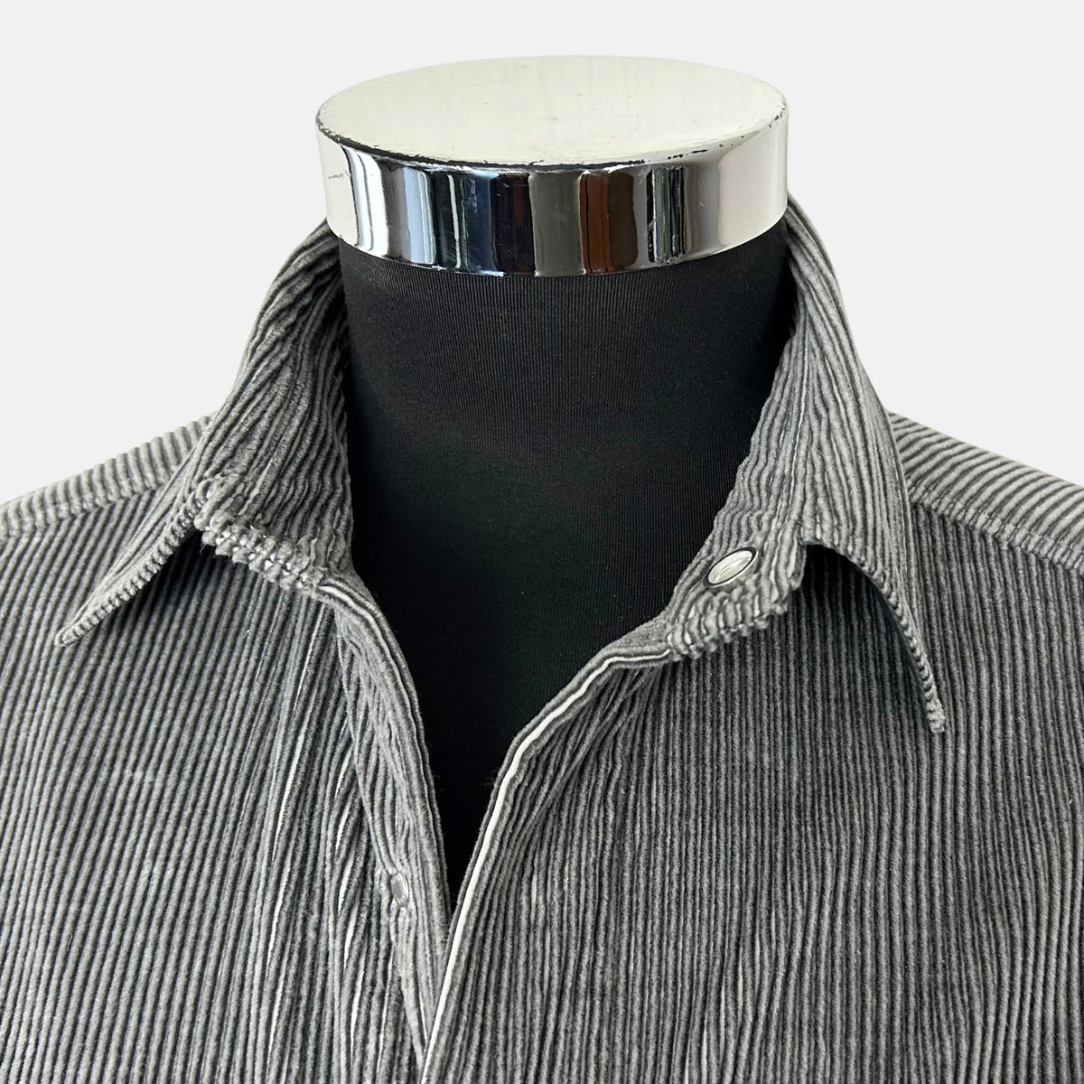 Graues Overshirt aus Baumwolle/Kaschmir (M)