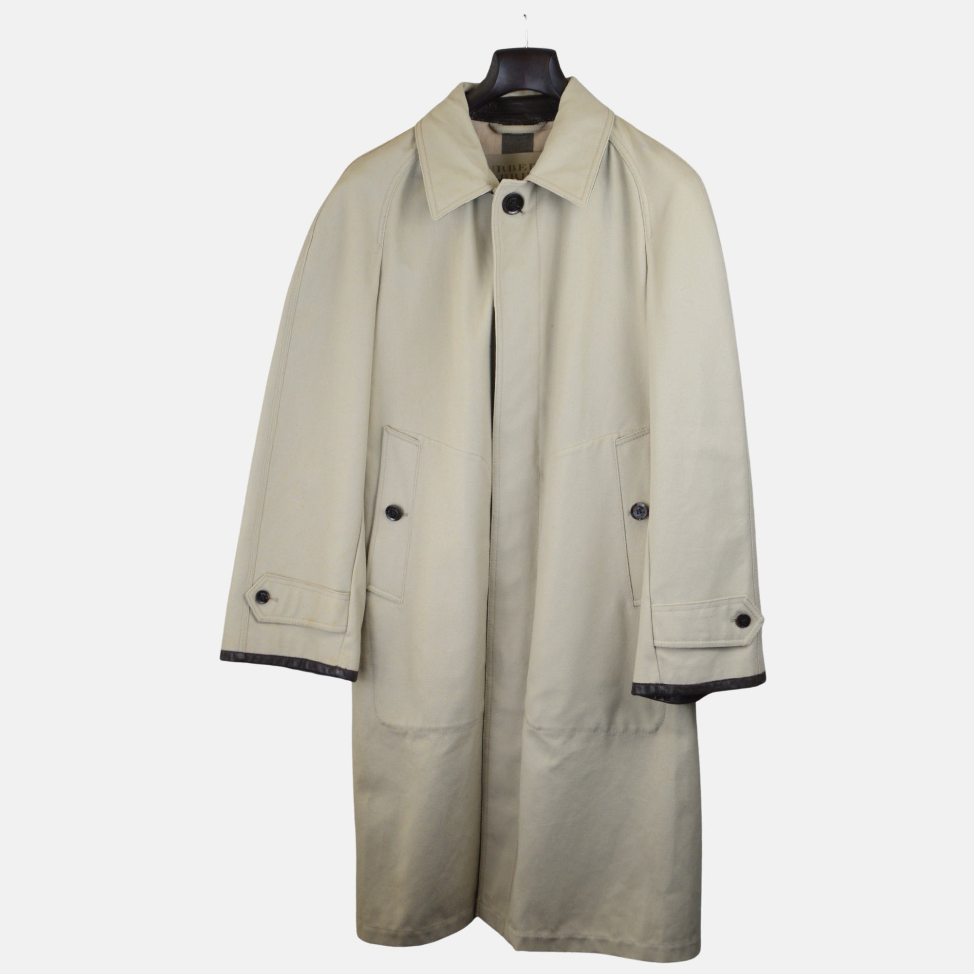 Beige Twill Cotton Coat (M)