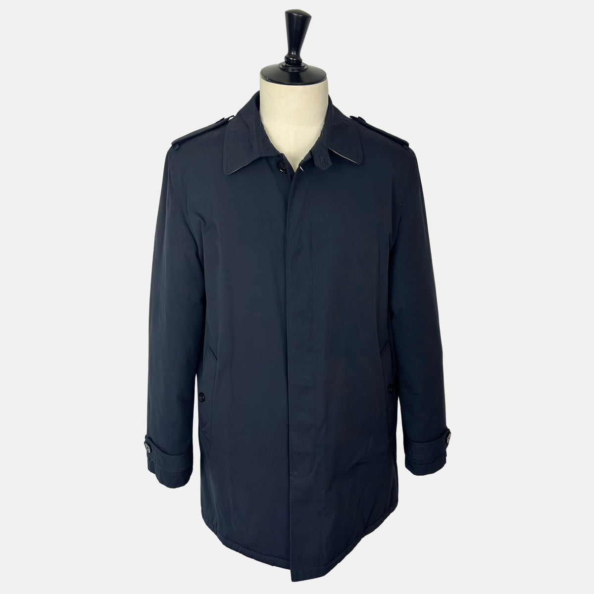Burberry Navy Rain Coat made of Nylon/Cotton (XL) – pre-owned | Sanpetuna