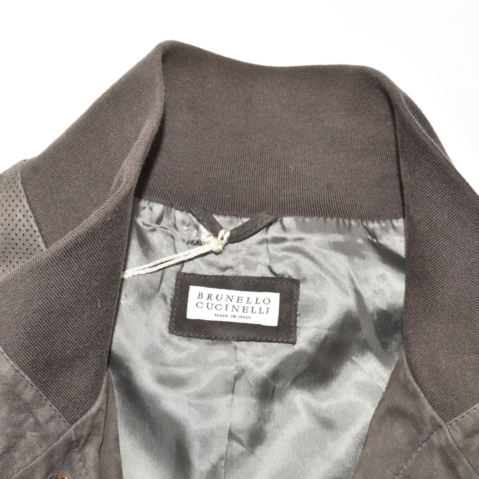 Olive Suede Leather Jacket (L)