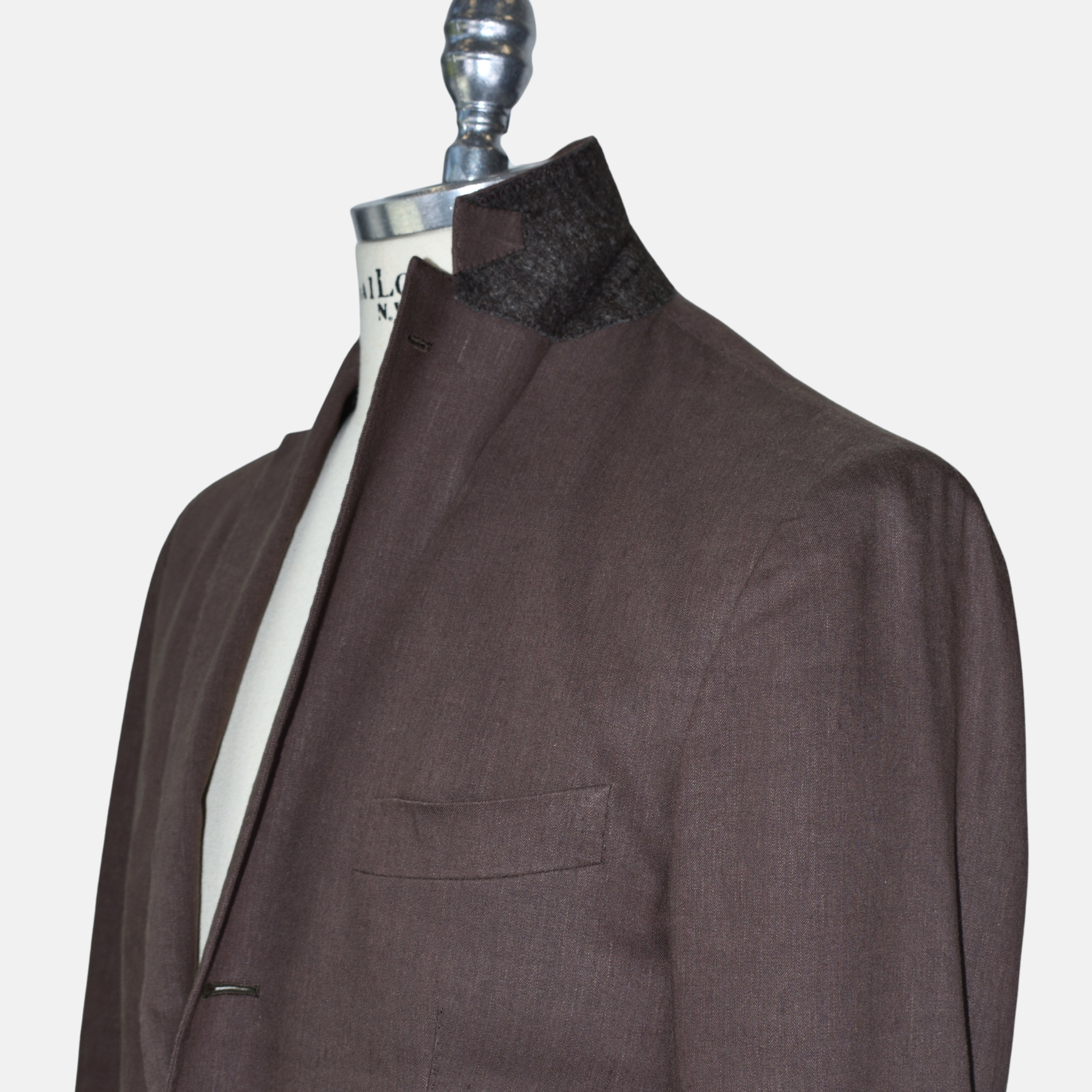 Brown Suit made of Linen/Virgin Wool (EU 50)