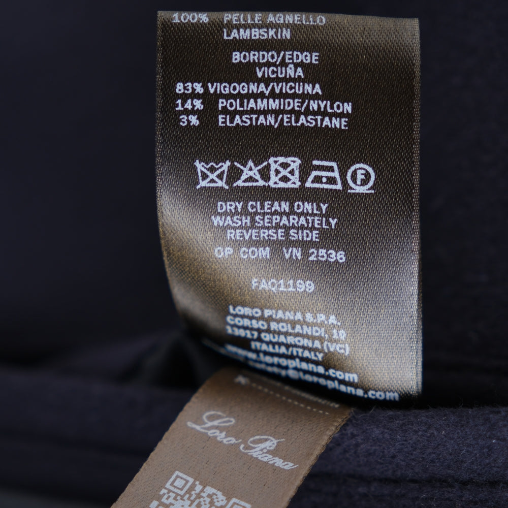 Navy Blue Vicuna Bomber Jacket (EU 48, EU 54)