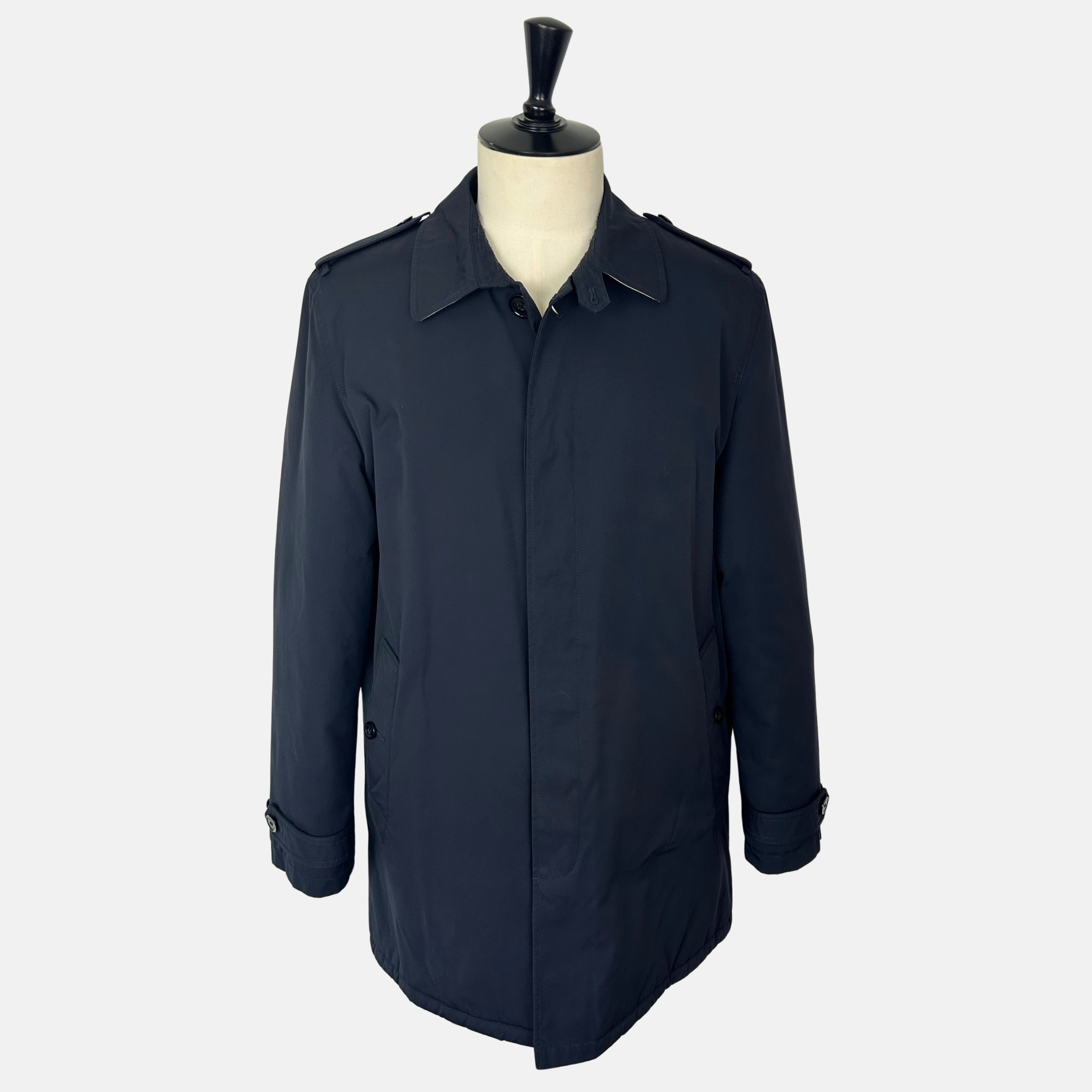 Navy Rain Coat made of Nylon/Cotton (XL)