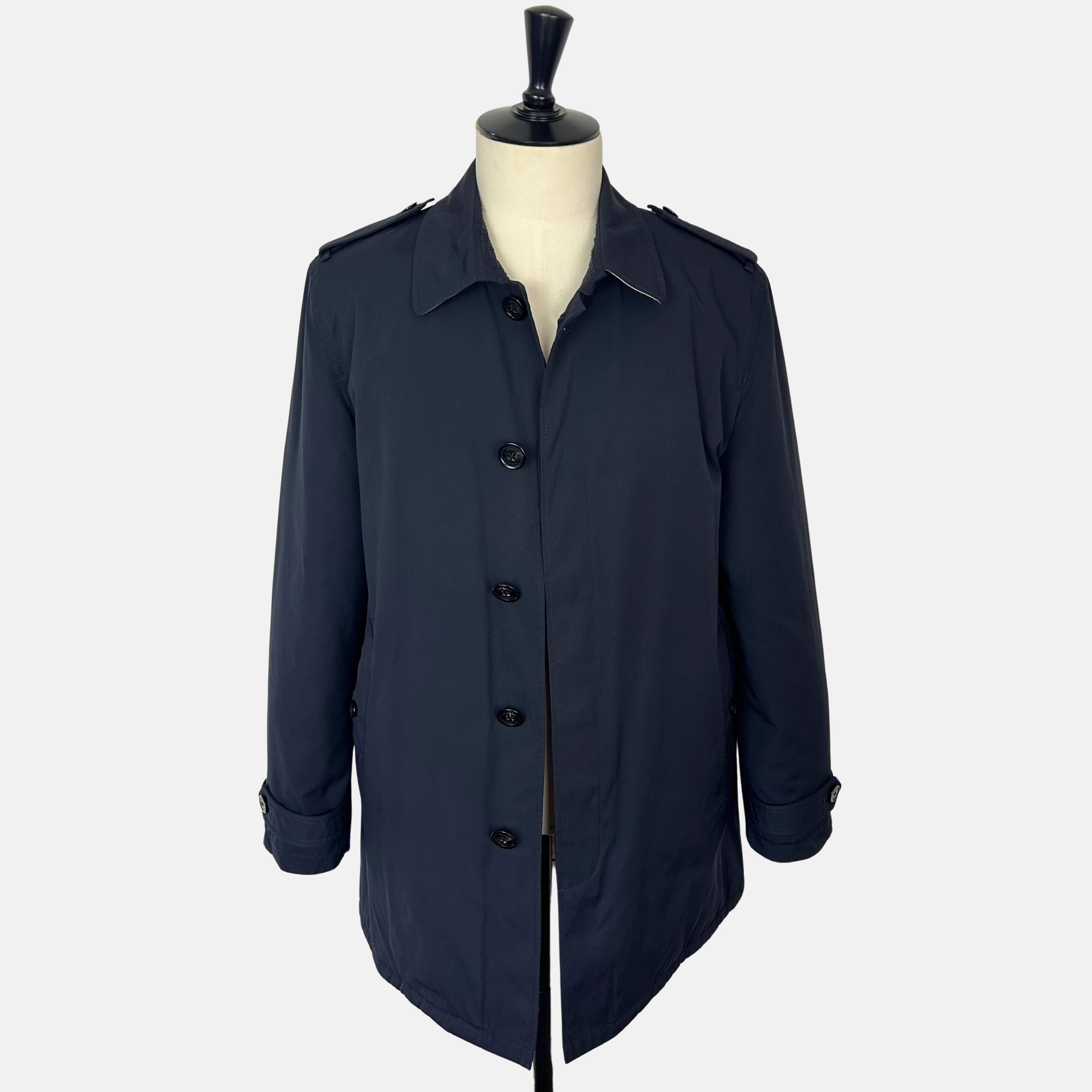 Navy Rain Coat made of Nylon/Cotton (XL)