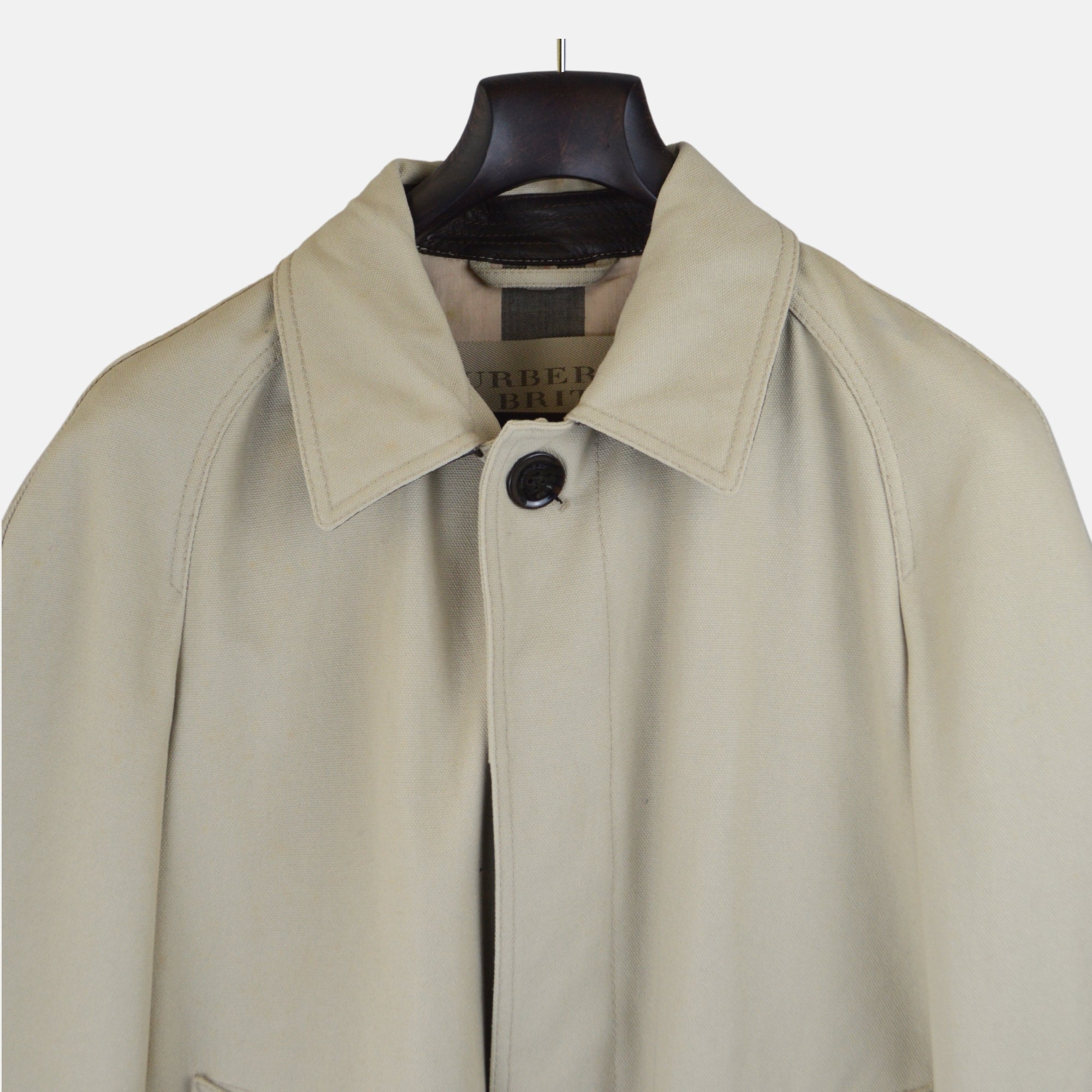 Beige Twill Cotton Coat (M)