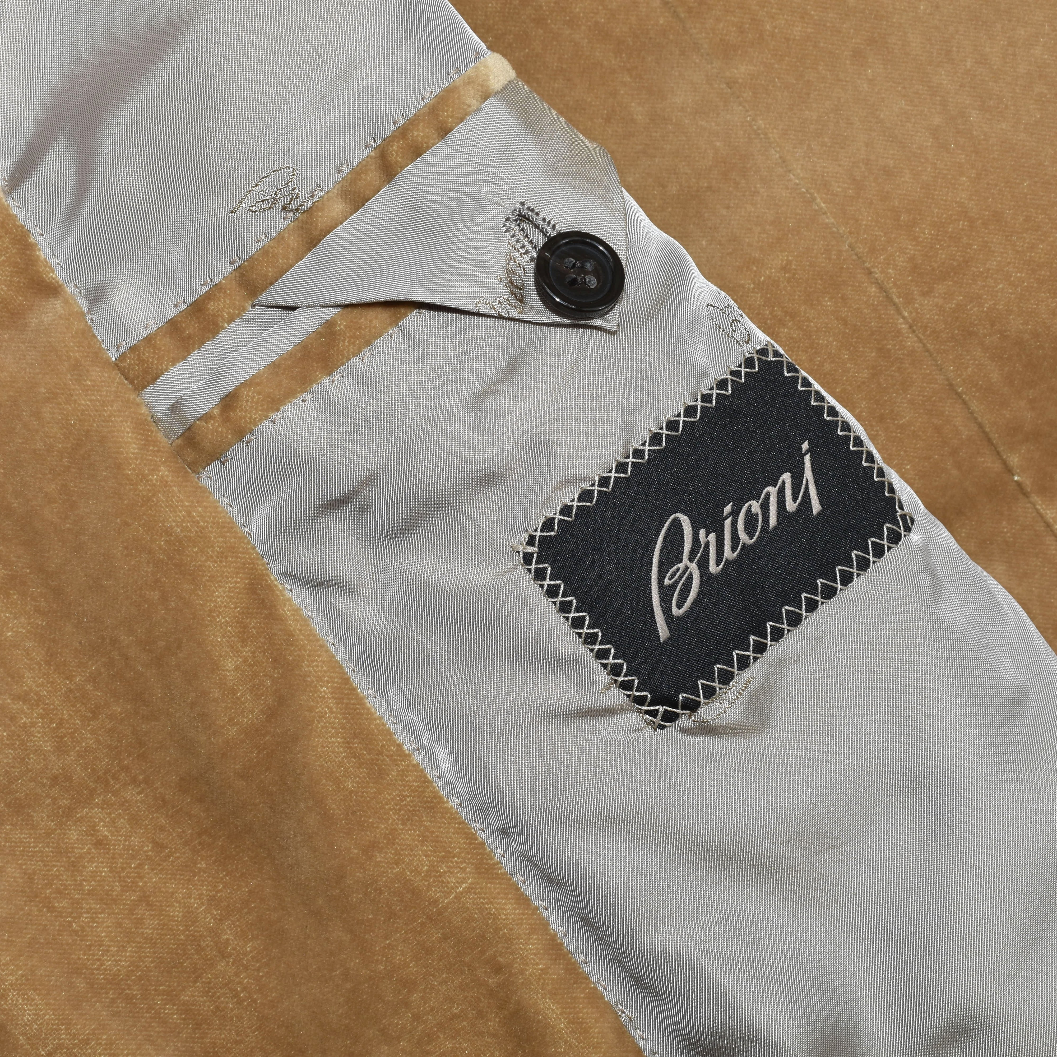 Beige Velvet Blazer made of Cotton/Modal (EU 50)