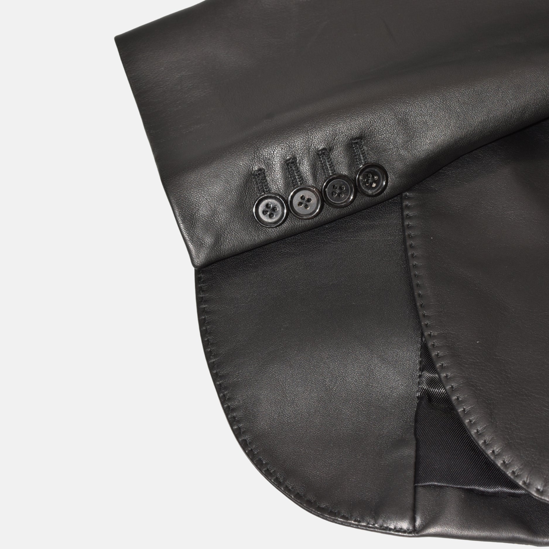 Black Leather Blazer (S)
