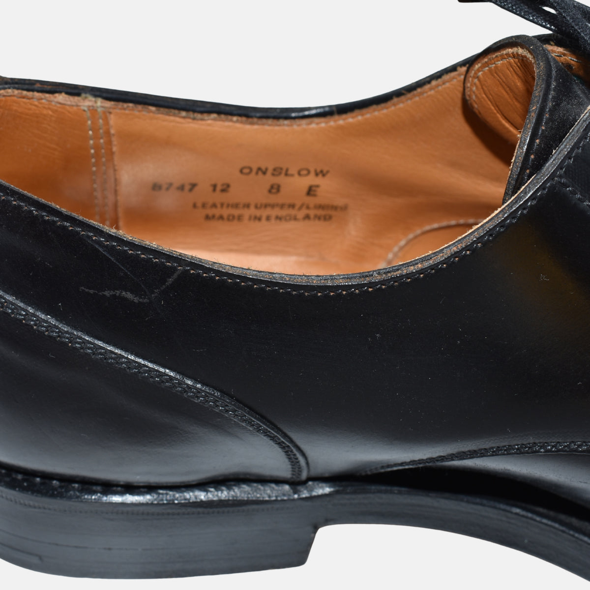 Schwarze Cordovan Lederschuhe (EU 42)