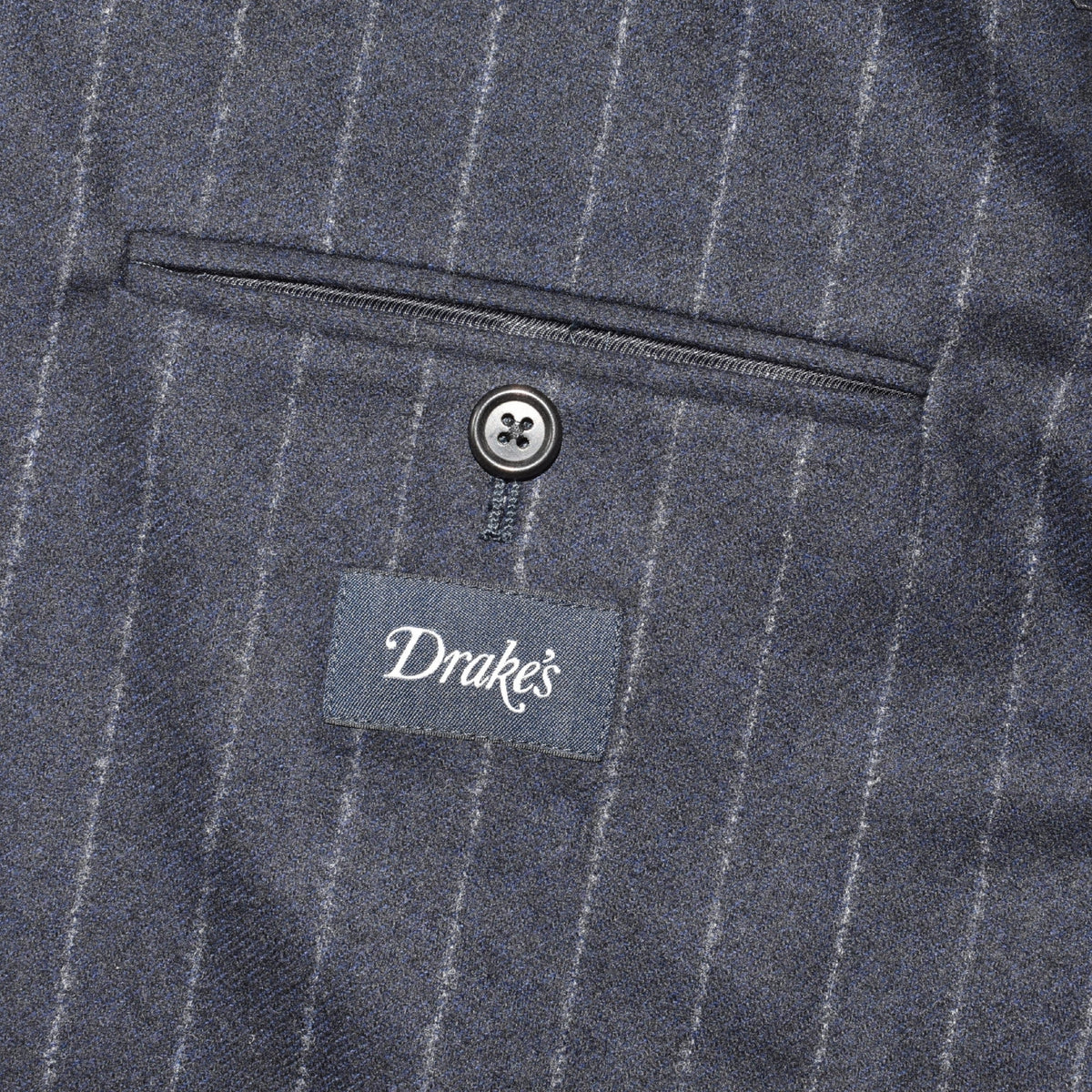 Navy Chalkstripe Suit made of Wool (EU 50)
