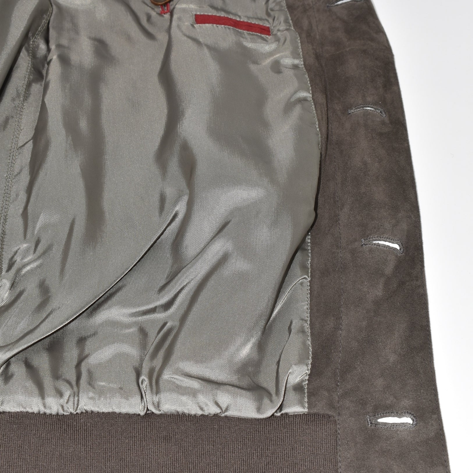 Olive Suede Leather Jacket (L)