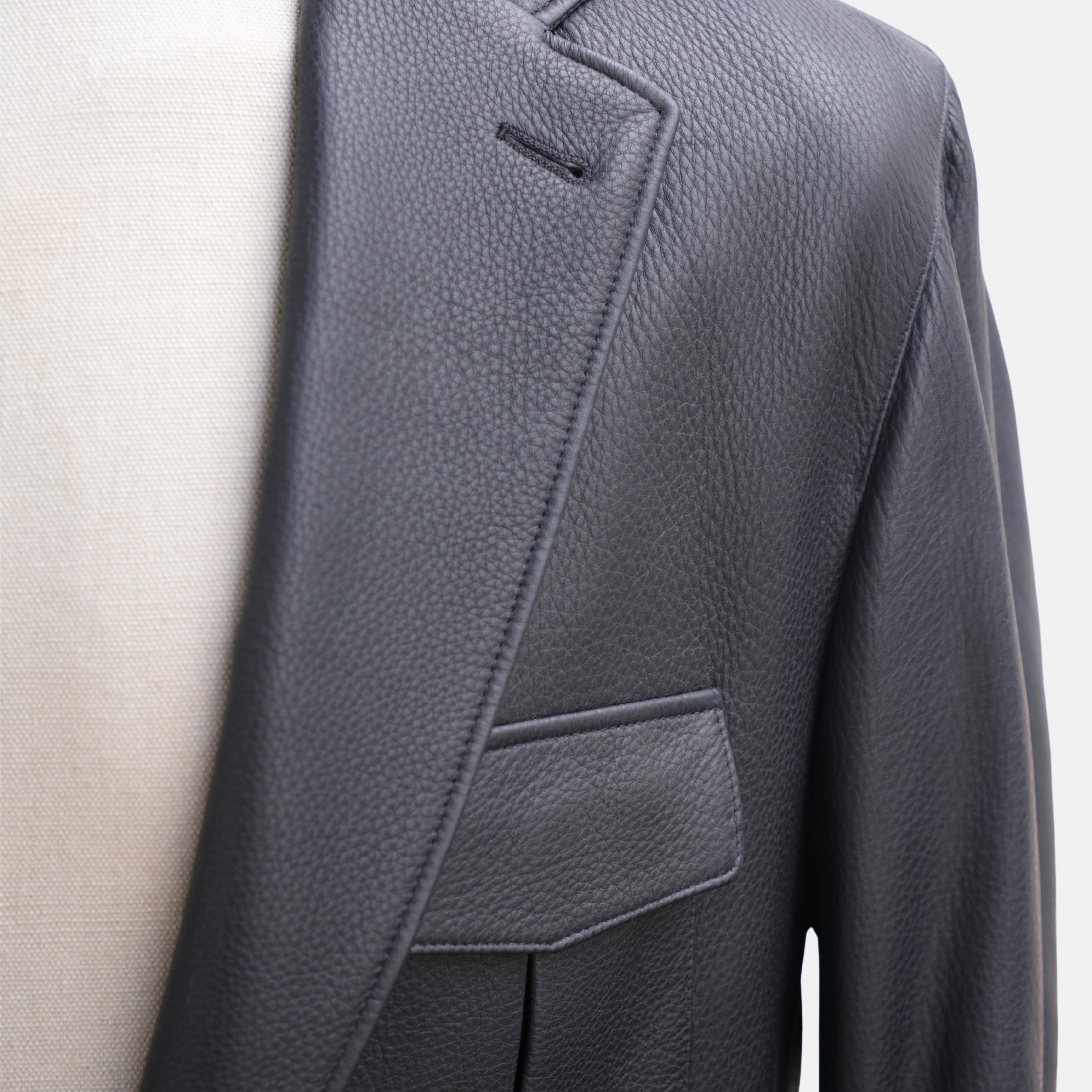 Black Blazer made of Deer Leather (L)