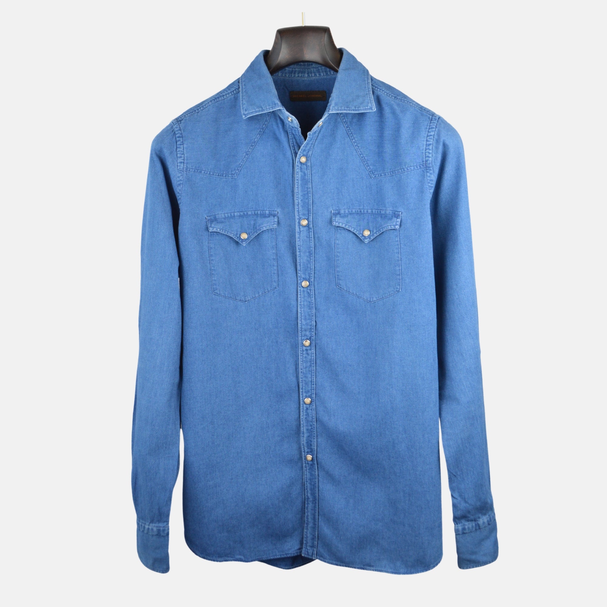 Blue Denim Shirt made of Cotton/Linen (40)