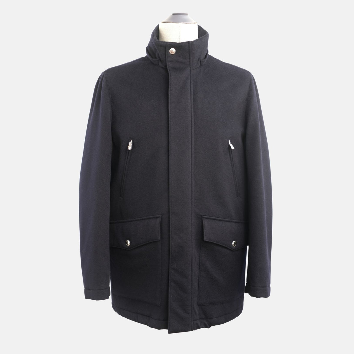 Brunello Cucinelli Cashmere Down Parka Navy (EU 46 / EU 48)