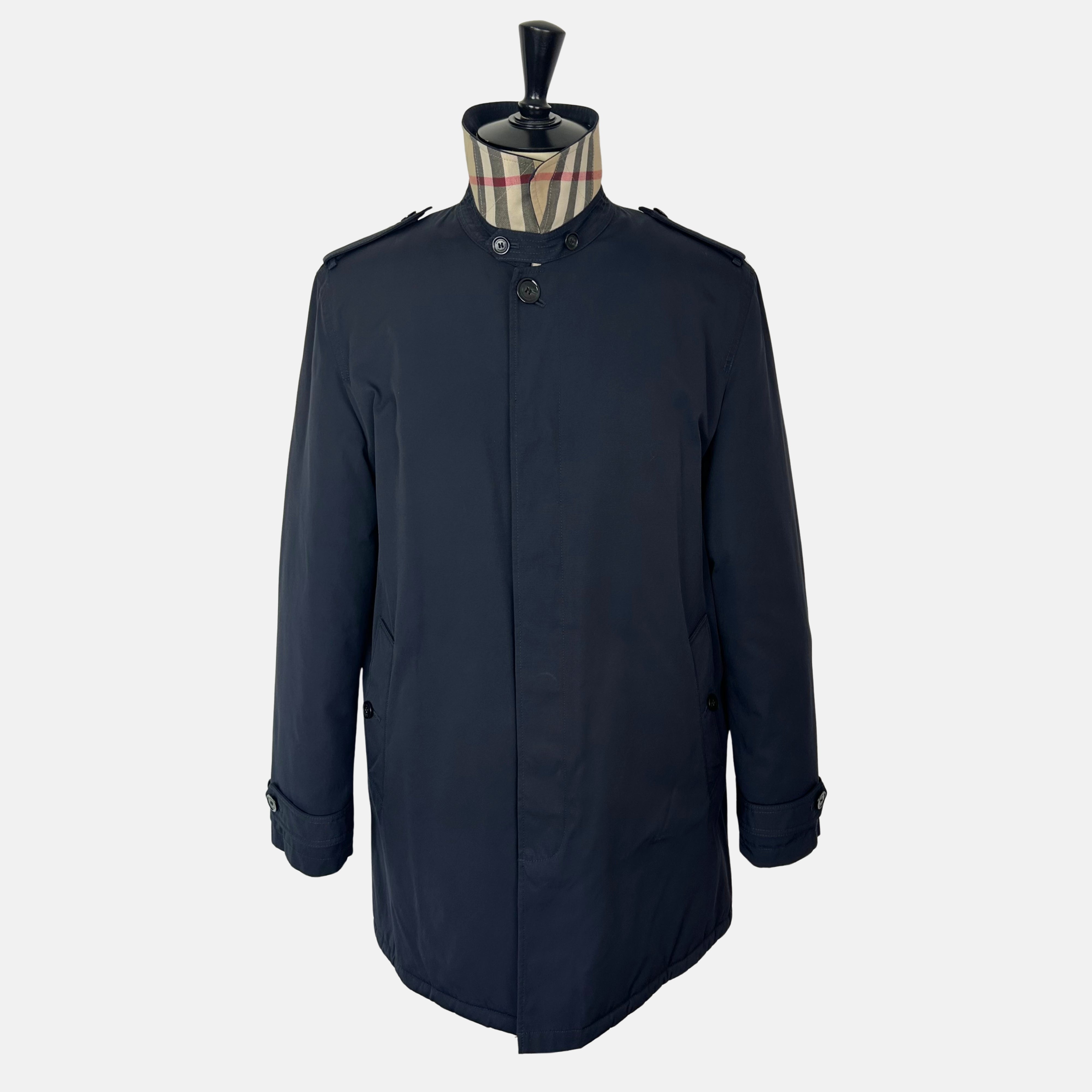 Navy Rain Coat made of Nylon/Cotton (XL)