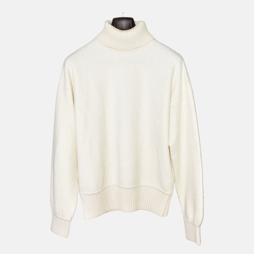 Offwhite Turleneck made of Cotton (Jersey Ottoman) (M)