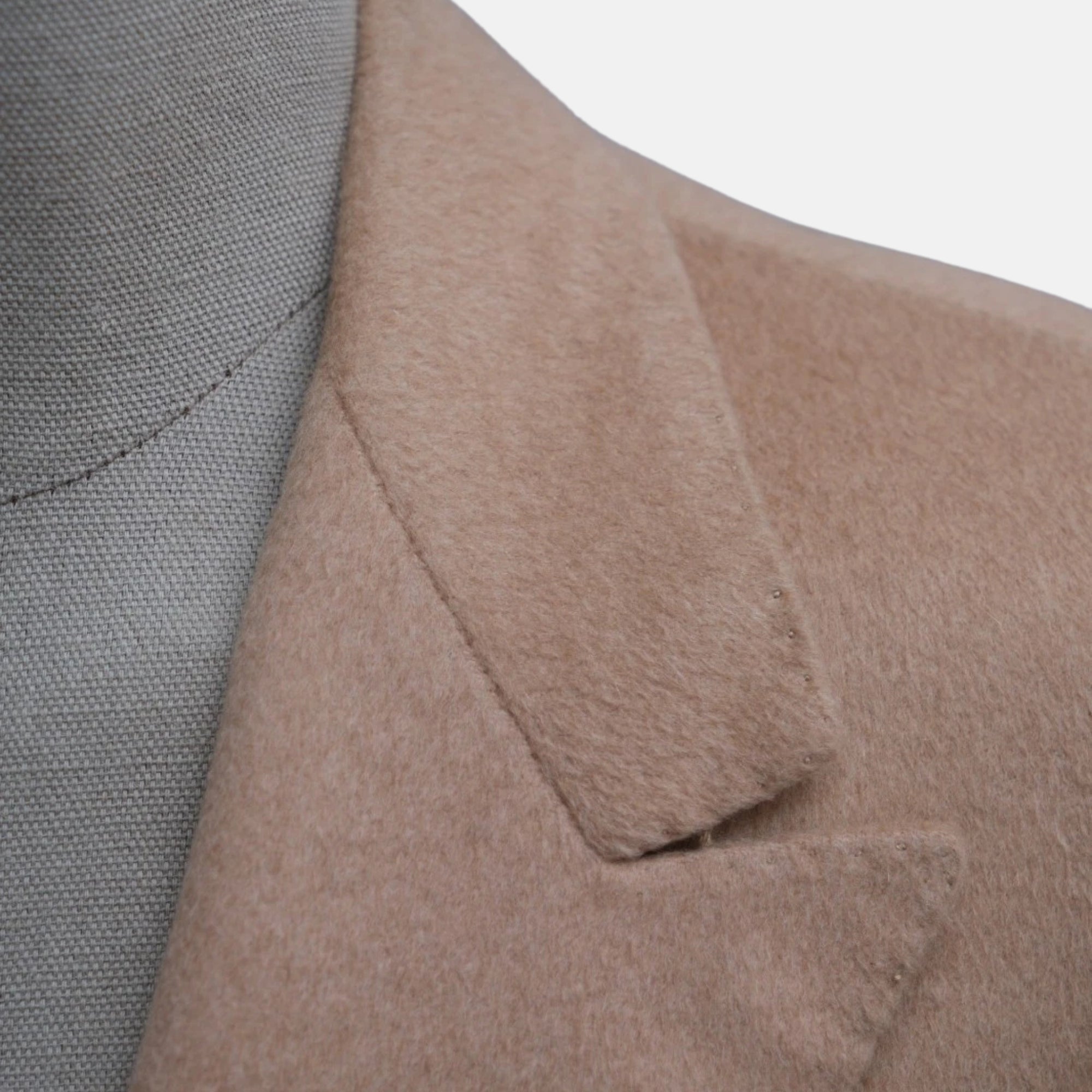 Beige Double Breasted Guanaco Coat (EU 50)