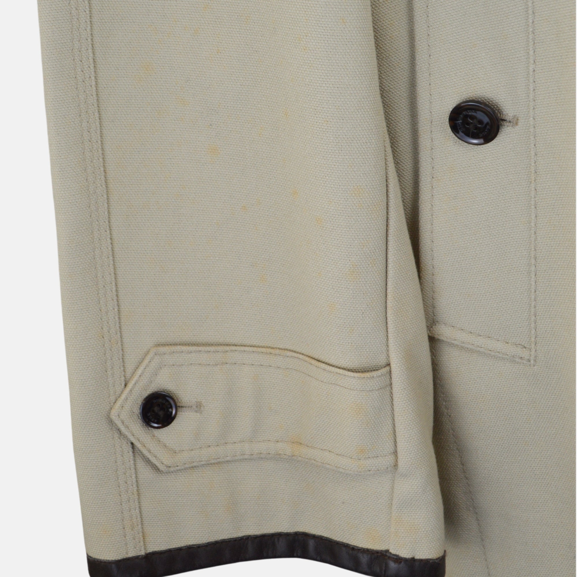 Beige Twill Cotton Coat (M)