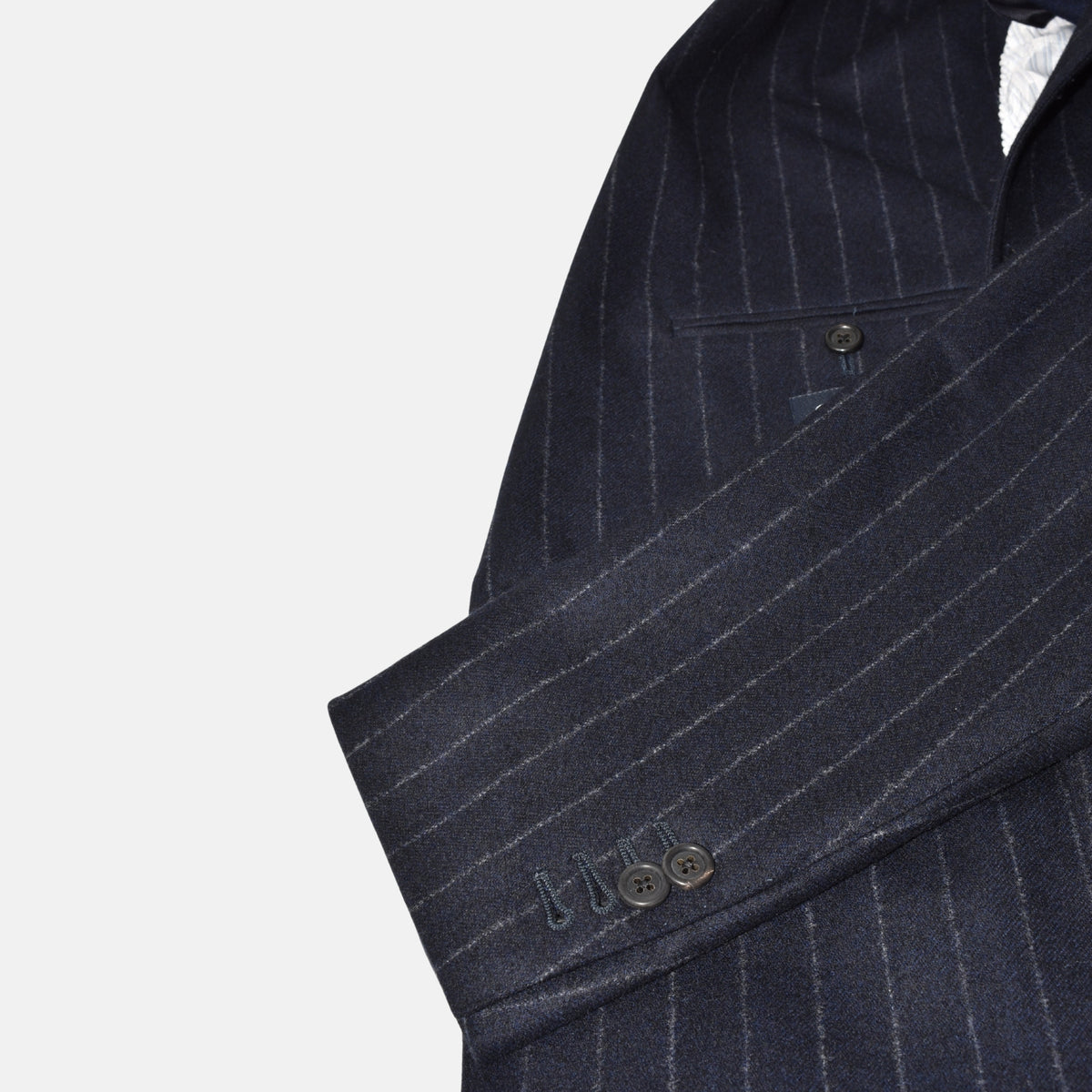 Navy Chalkstripe Suit made of Wool (EU 50)