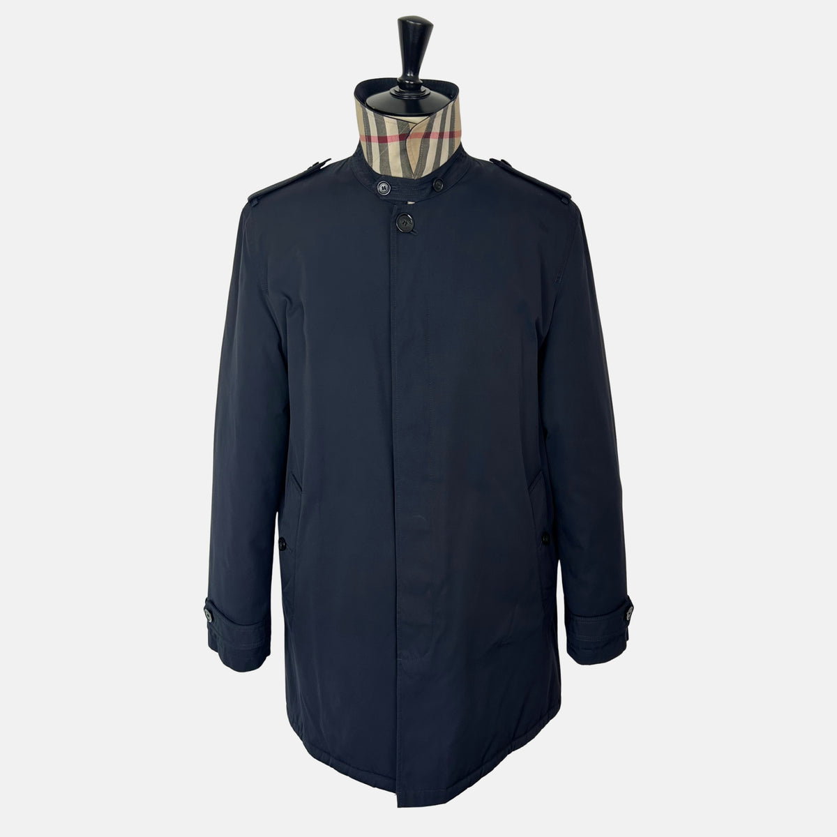 Burberry Navy Rain Coat made of Nylon/Cotton (XL) – pre-owned | Sanpetuna