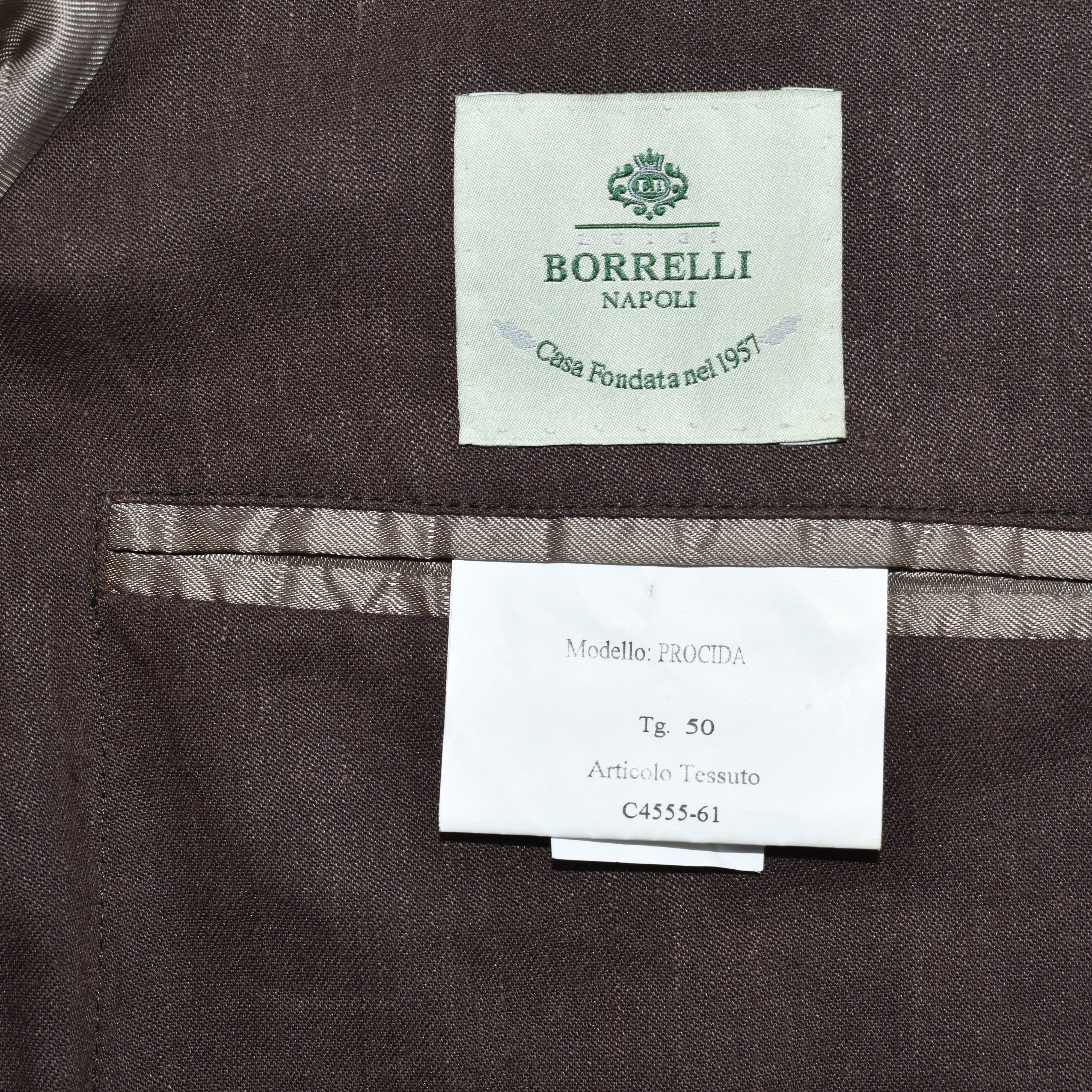 Brown Suit made of Linen/Virgin Wool (EU 50)