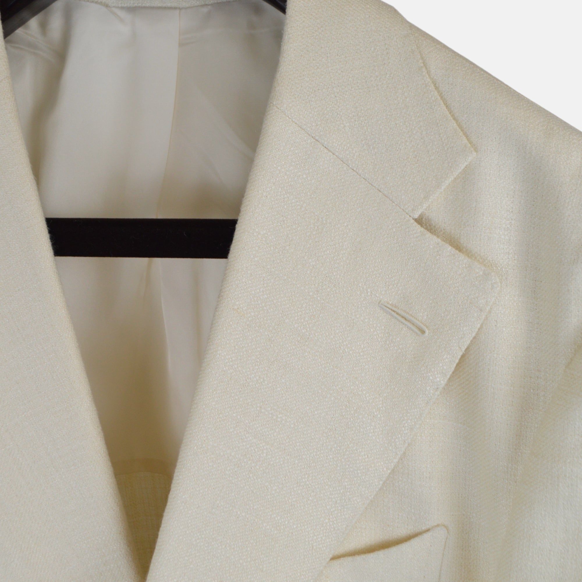 Creme Blazer made of Silk/Linen/Polyamide (EU 54)